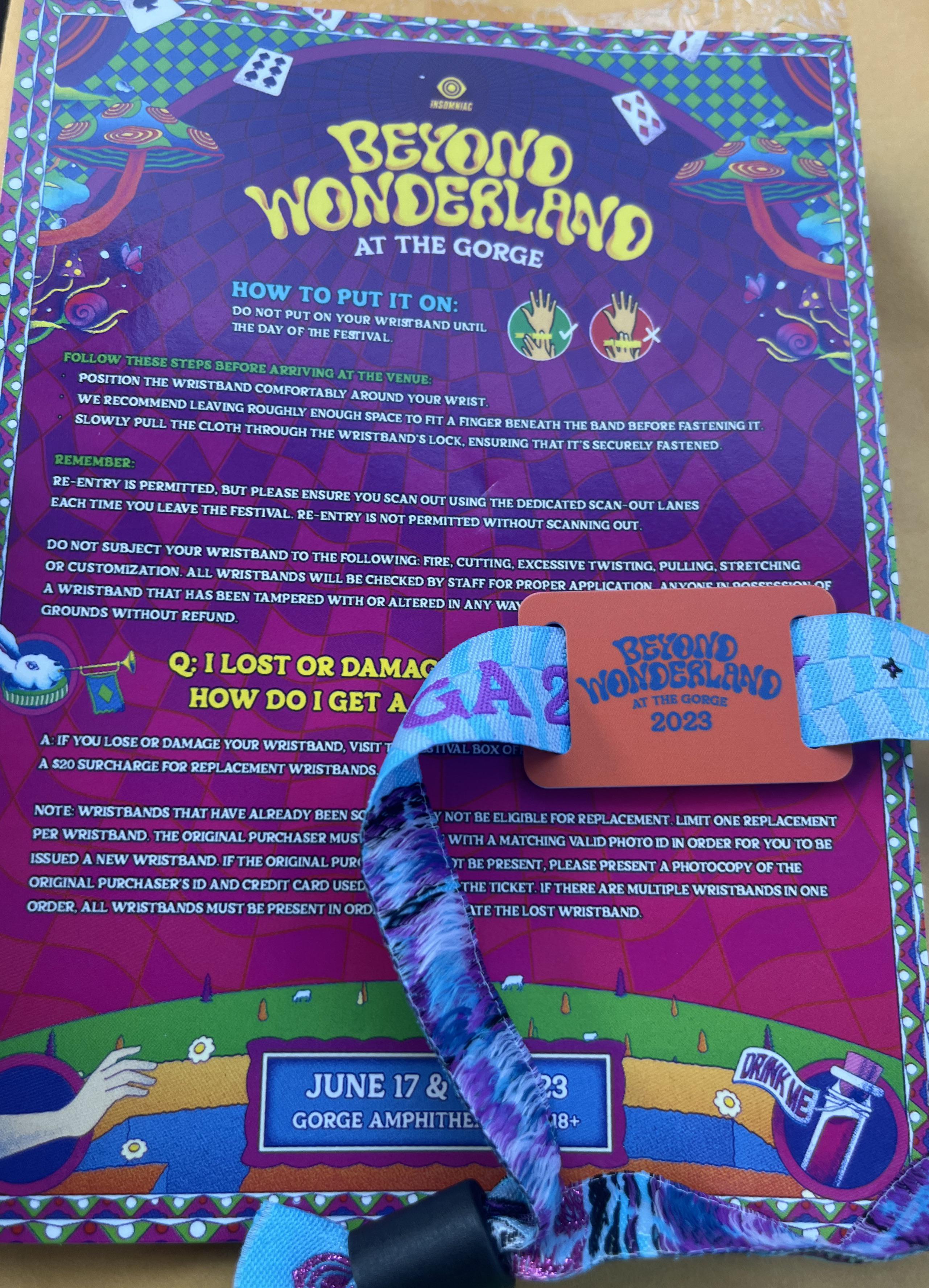 1 GA 2day beyond wonderland ticket r/eugbst