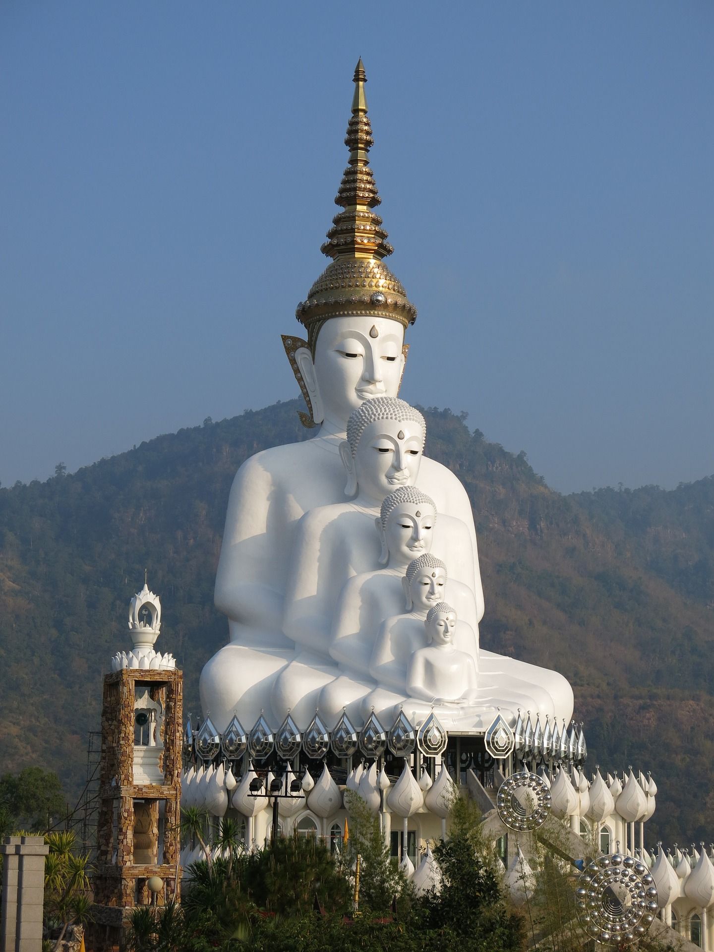 Statues of the Five Buddhas from Wat Pha Sorn Kaew, Thailand r/Buddhism