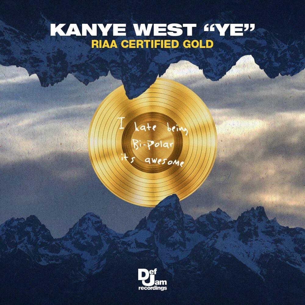 Kanye West ye (RIAA CERTIFIED GOLD) from Def Jam r/freshalbumart