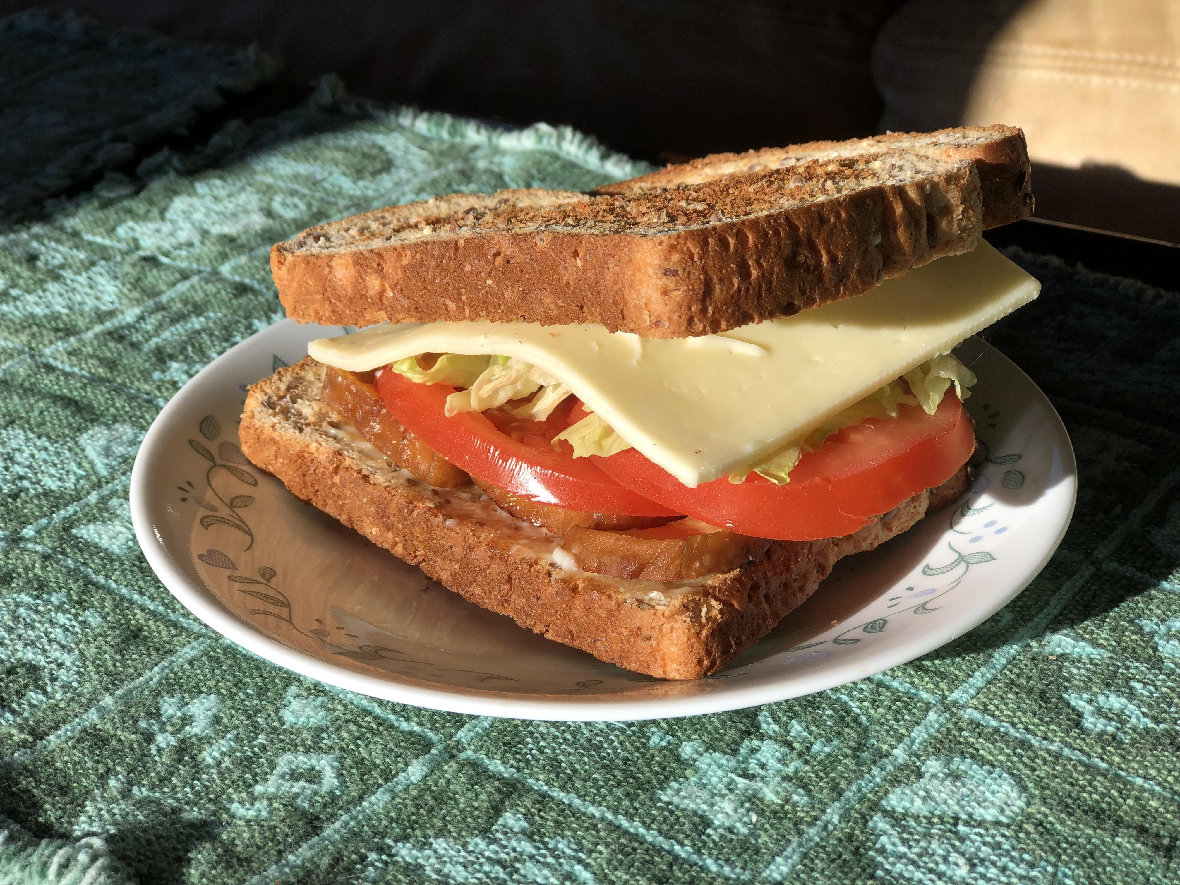 Smoked Tofu Sandwich Goodness. Fry up smoked tofu with a bit of maple