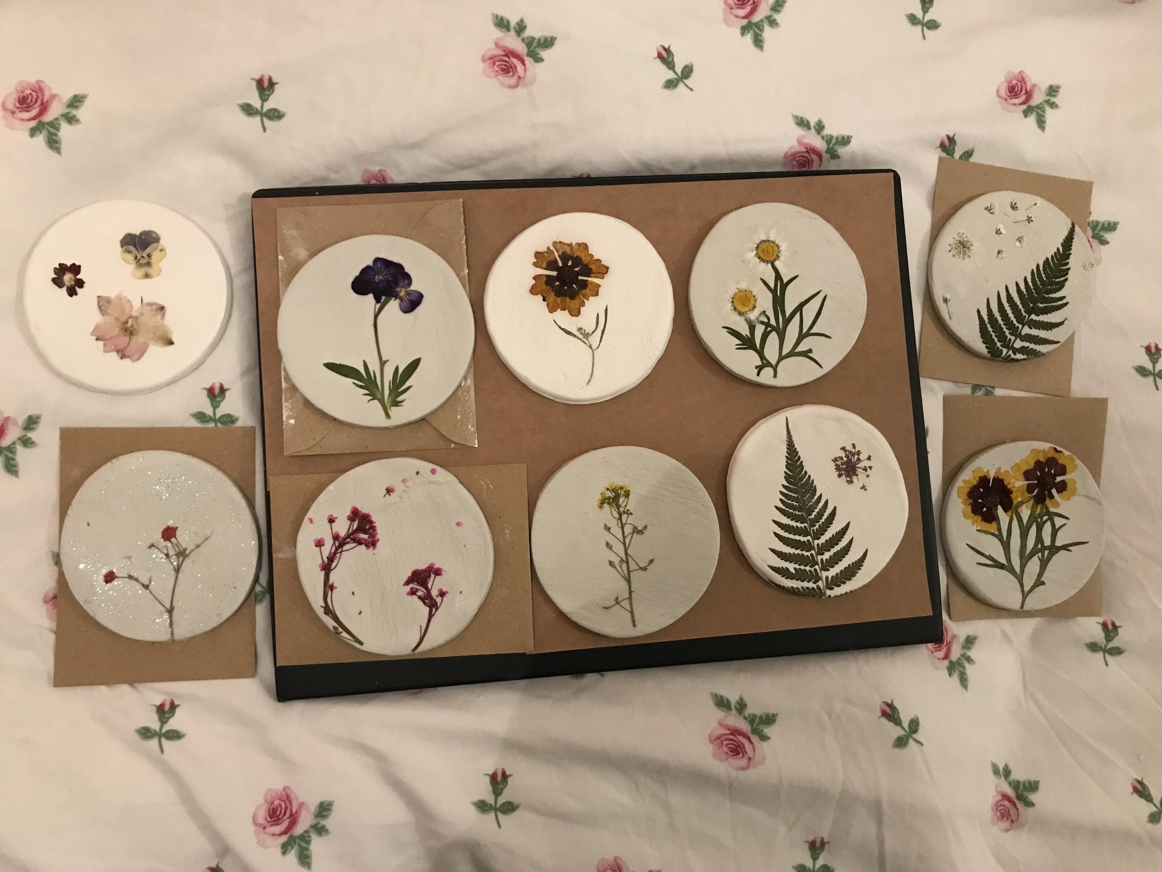 So I’ve recently made these clay coasters out of DAS air dry clay. Can