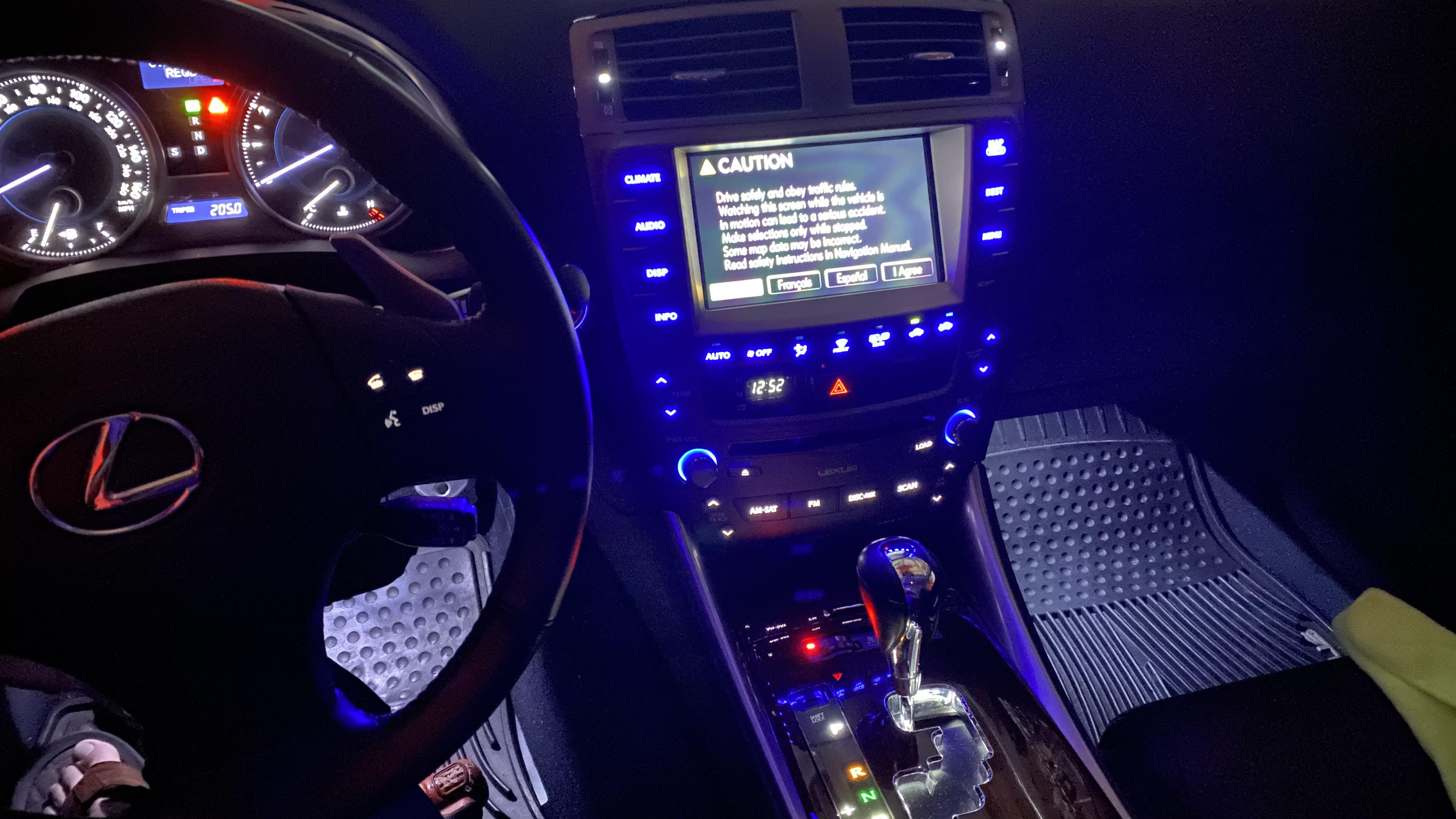 Upgraded IS250/IS350 Dash Green LED to Blue/White r/LexusIS