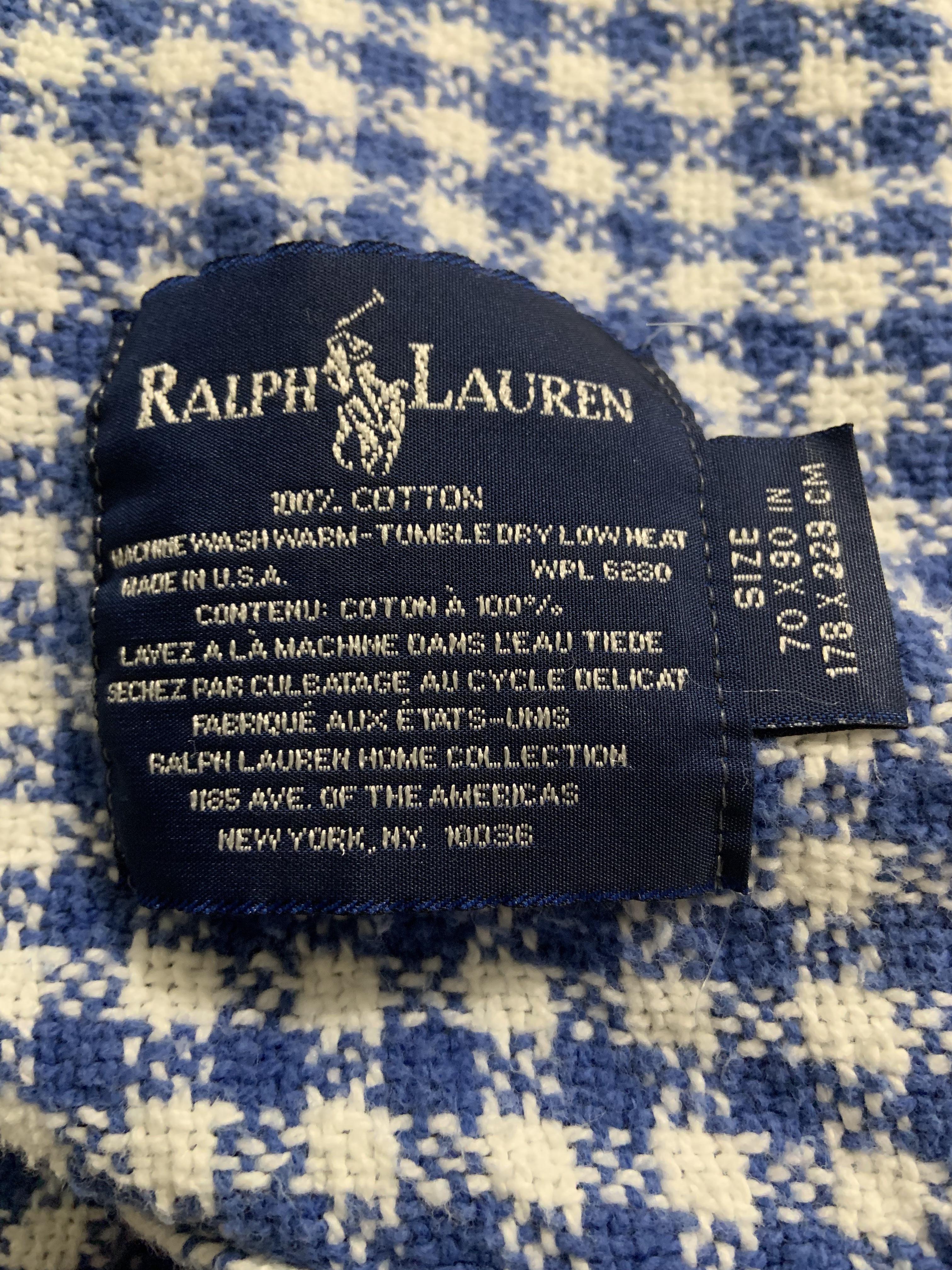 Descubrir 96+ imagen ralph lauren 100 cotton blanket Abzlocal.mx