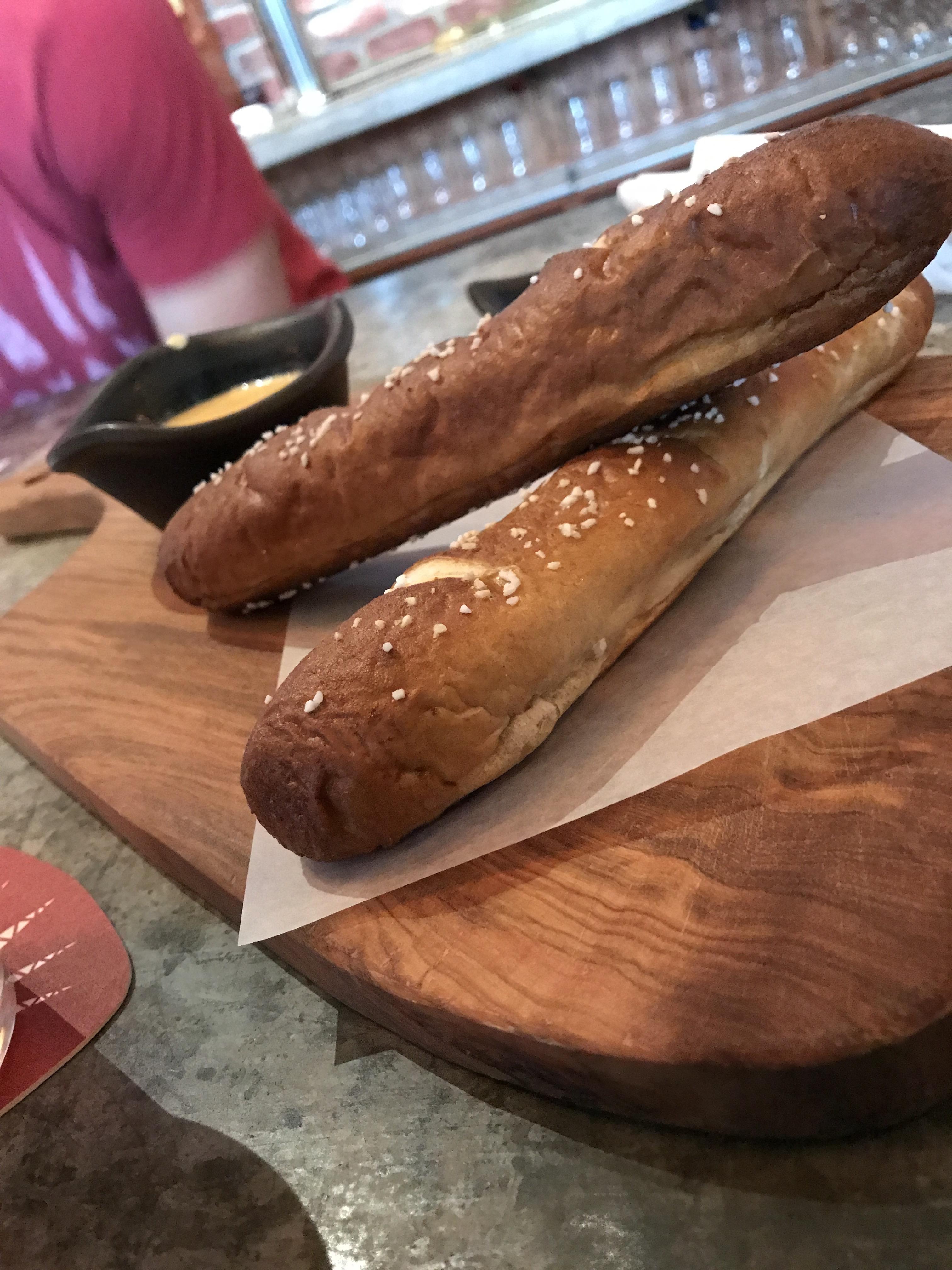 [I ate] Bavarian pretzel sticks with beer cheese dip r/food