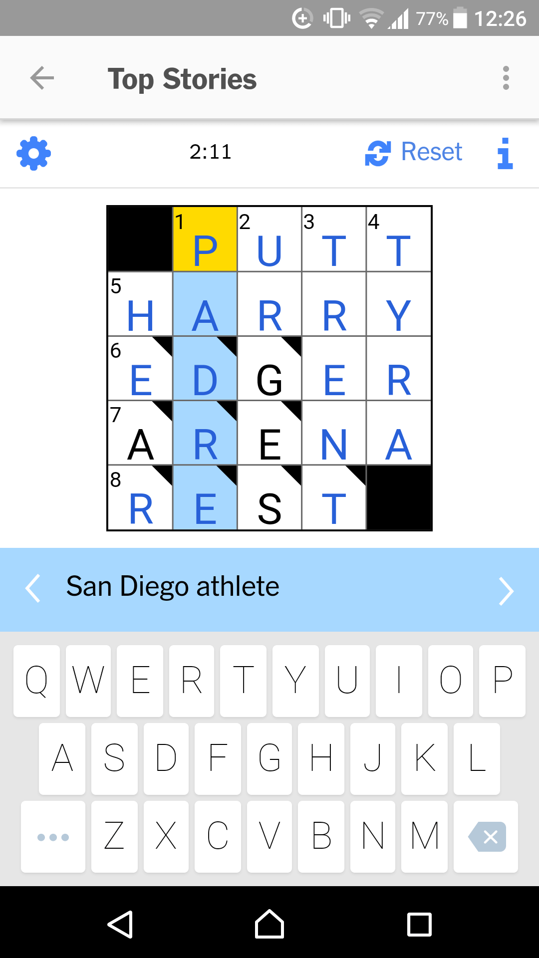 NYT Crossword Puzzle today Padres