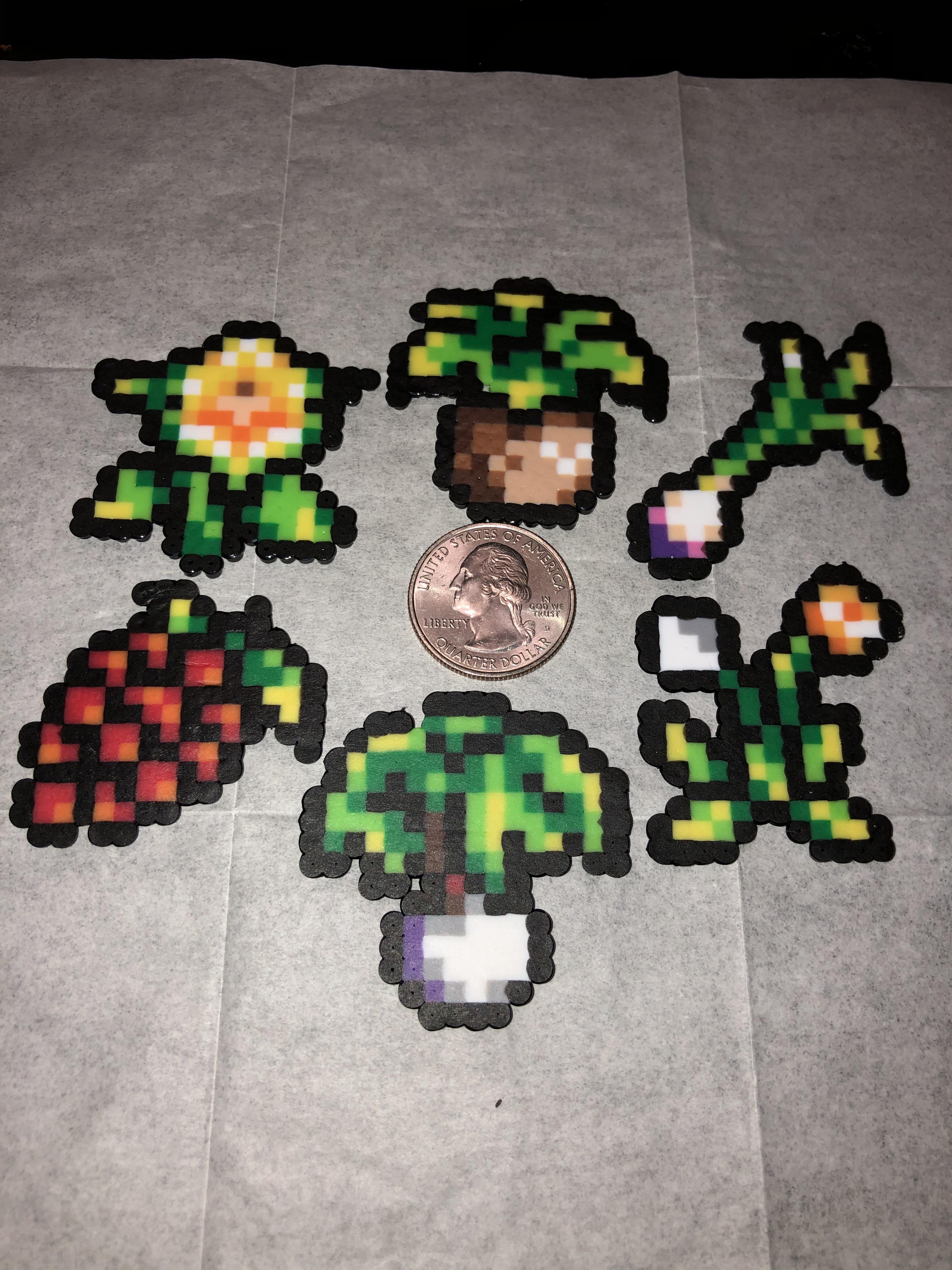 Round two of Stardew mini Perler bead project Spring Foraging Items. StardewValley