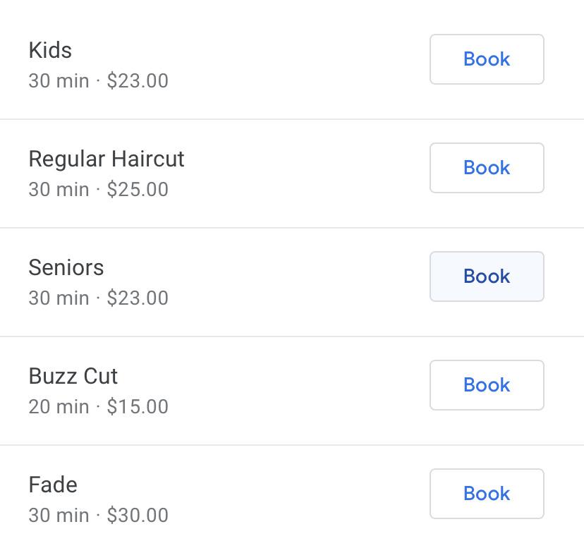 Booking a haircut, would a taper fall under regular haircut or a fade