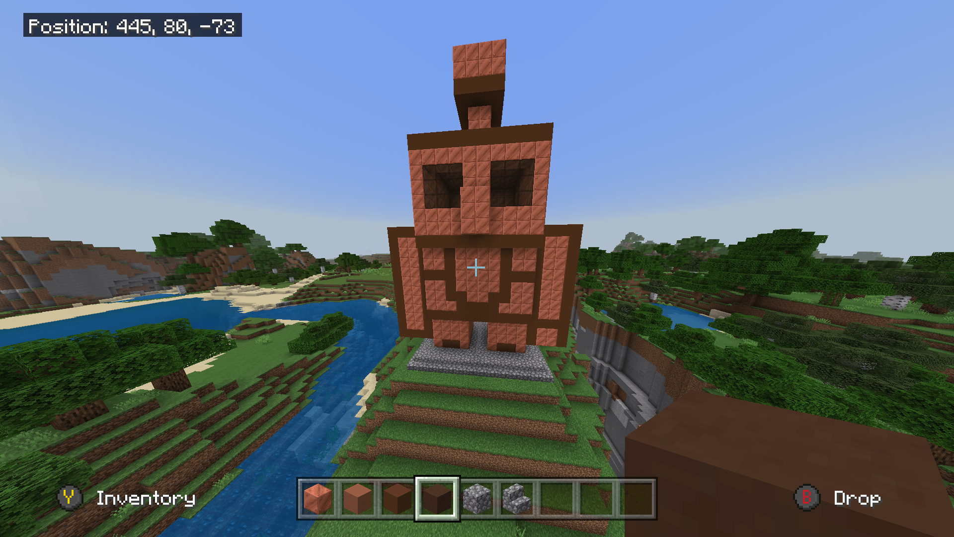 I made a Copper Golem Statue in Creative r/Minecraftbuilds