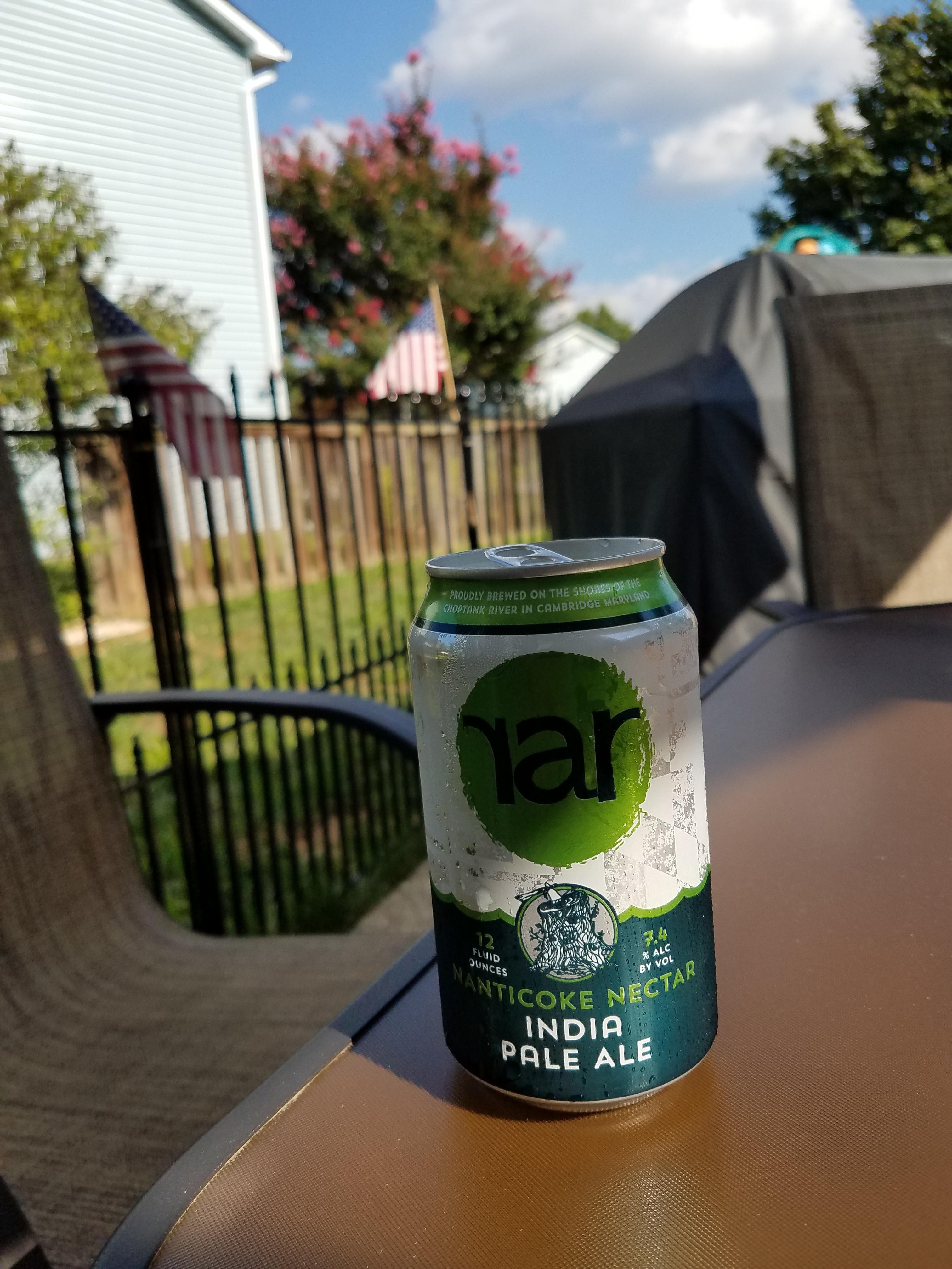 Nanticoke nectar, very flavorful light hoppy beer with a kick at 7.4