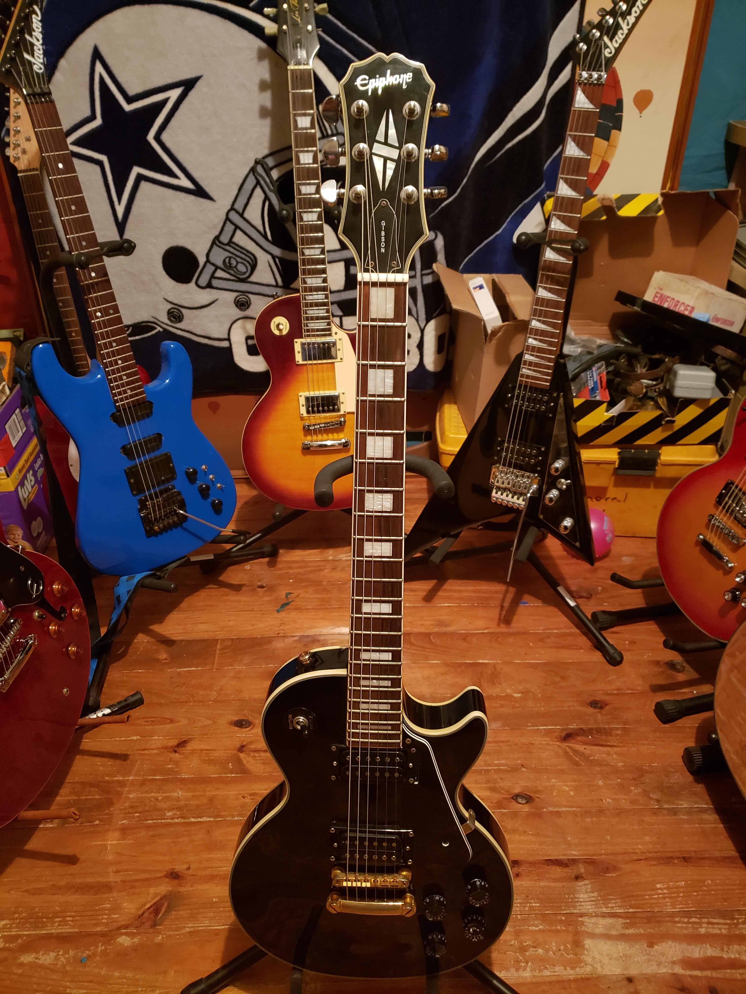 Latest addition. 2000 Epiphone Les Paul Custom with Tonerider pickups