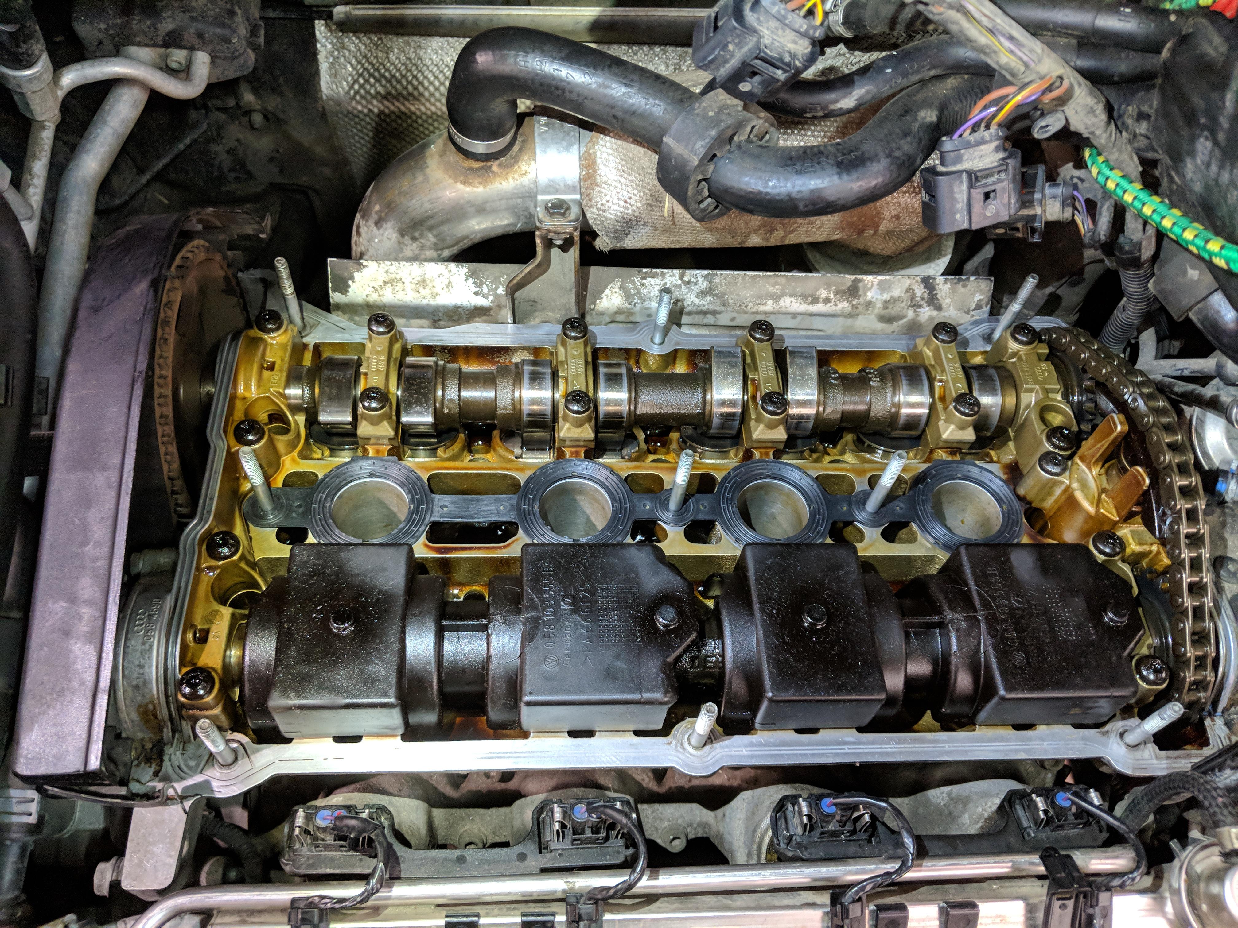 Opened my valve cover for the first time. 2003 Jetta 1.8T 250,000km : r