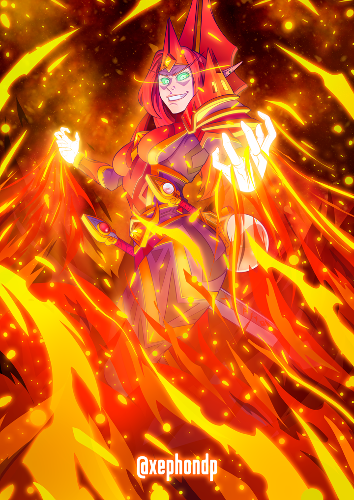 Flamestrike! Art by me [Xephondp] r/wow