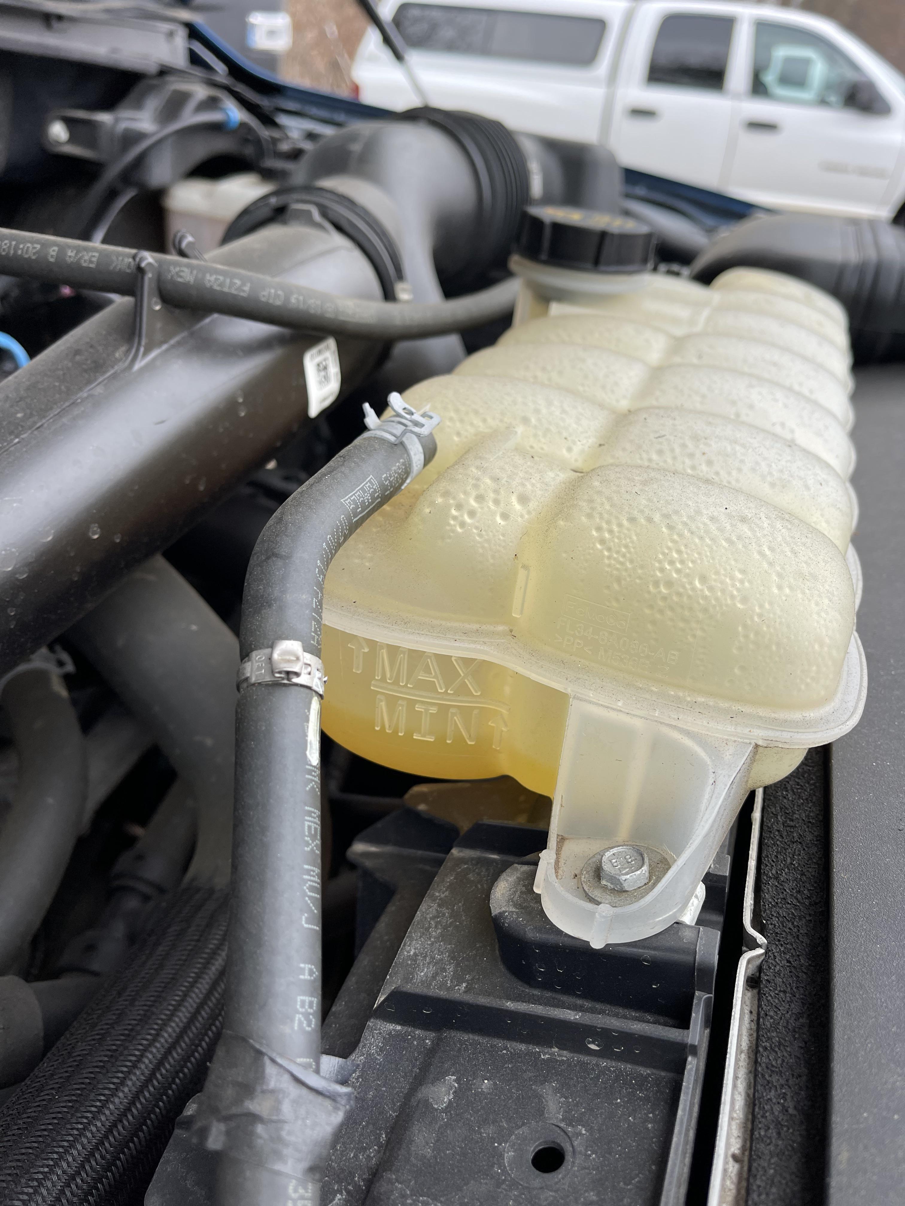 Is it normal for coolant to fall below min? It was at the min line