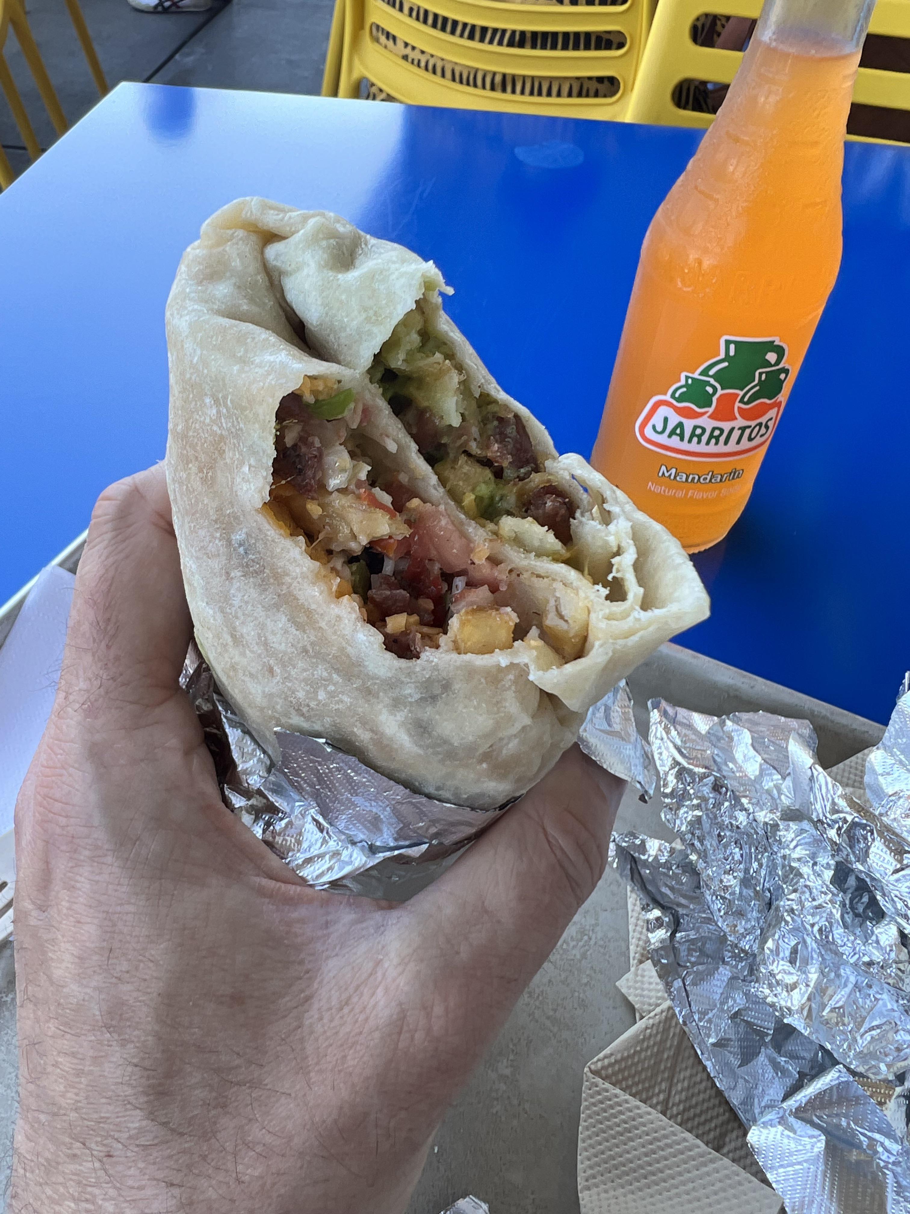 Señor Sisig California Burrito with pork belly. If you’re ever in the