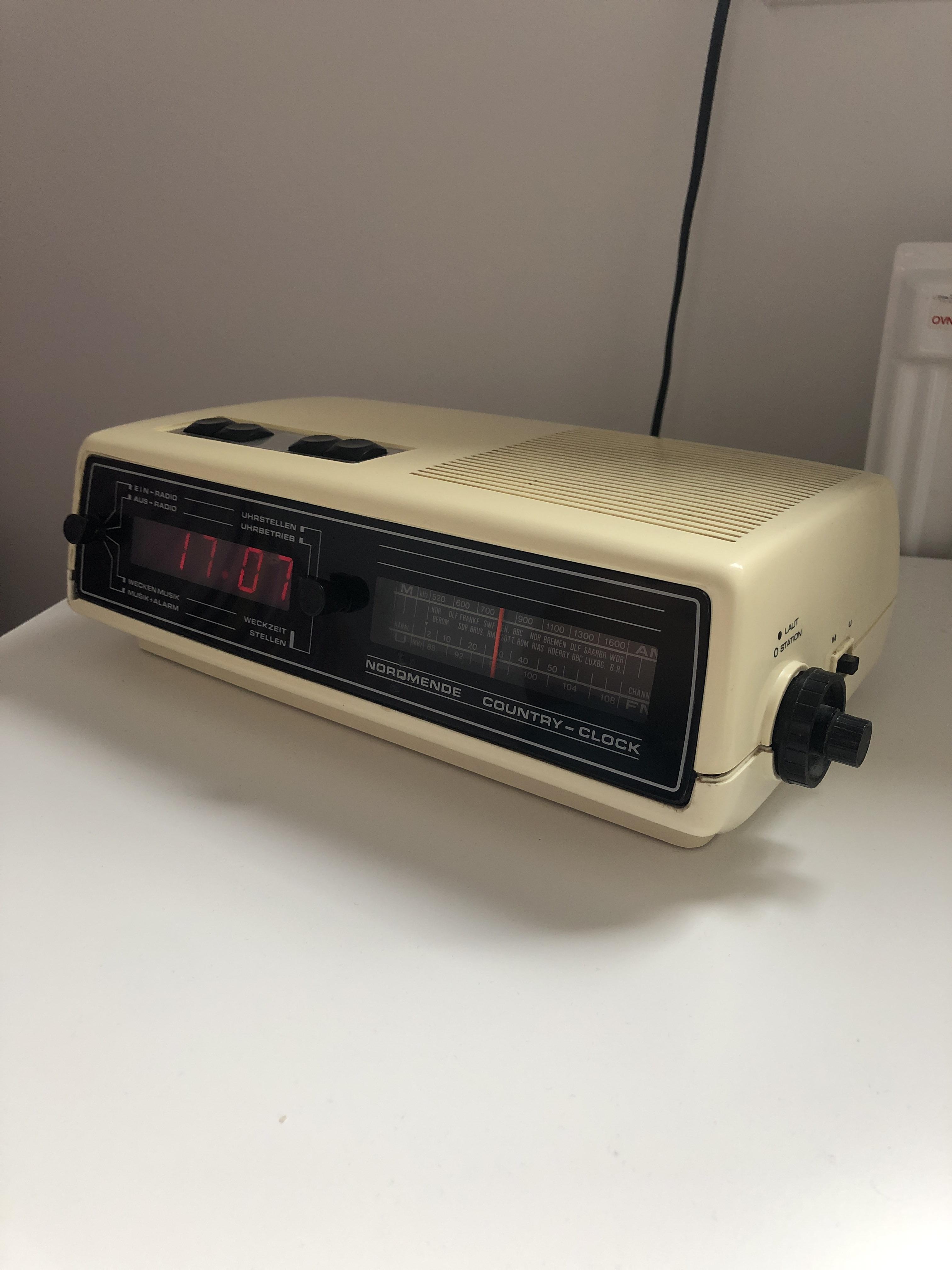 My grandfather’s alarm clock from the 70’s, still working perfectly