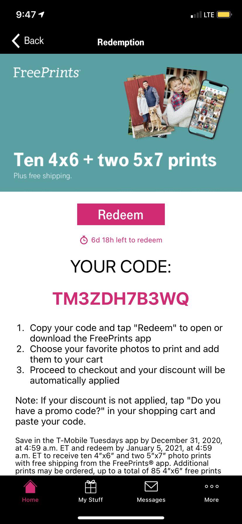 freeprints? r/SingleUseCodes
