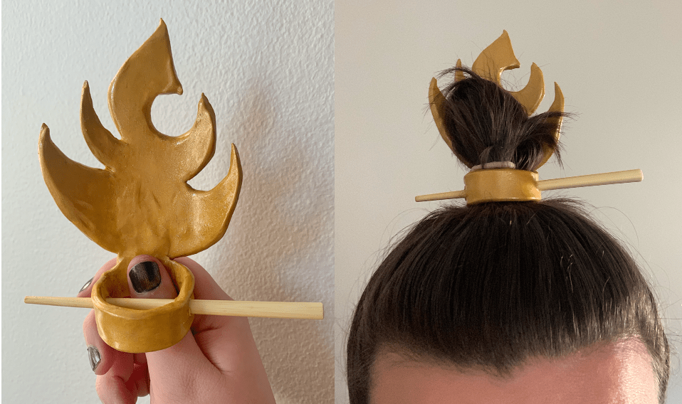 Couldn't help myself and made a fire nation headpiece out of polymer