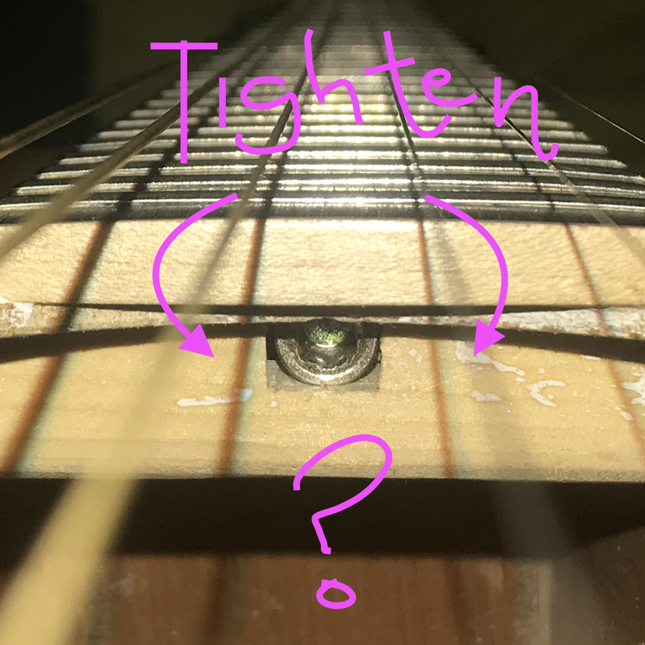 I want to tighten the truss rod of this acoustic but I've only done so