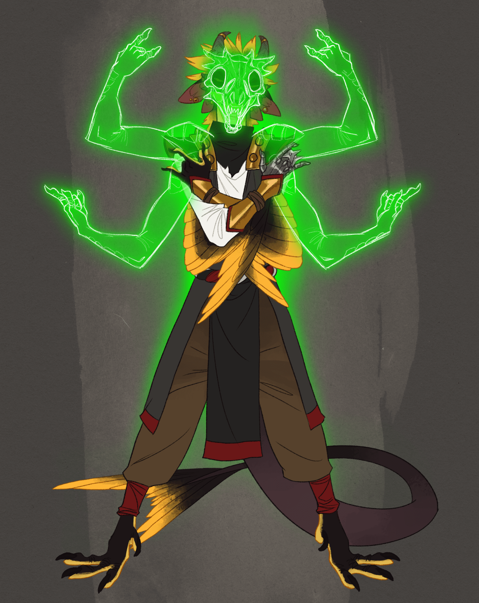 [OC][ART] Kate Freygold! Kobold Monk Way of the astral self! (Astral