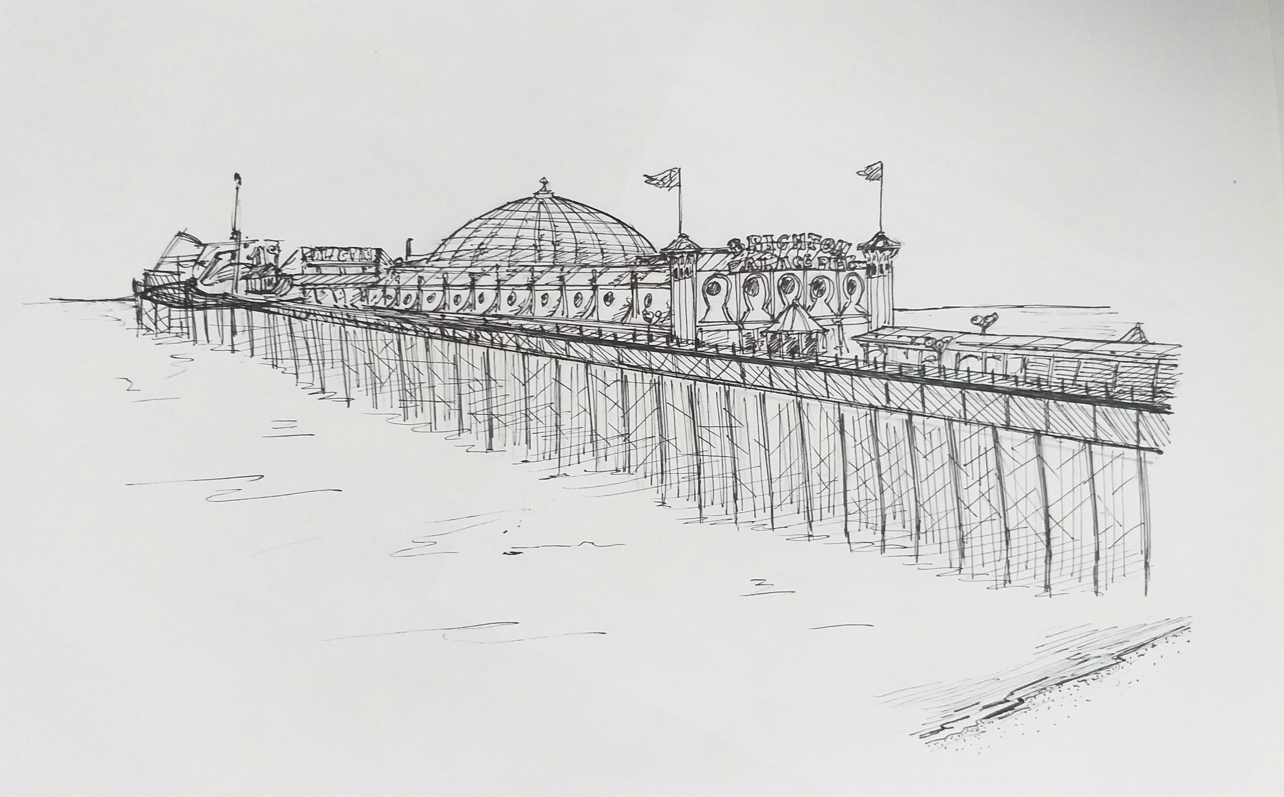 Sketch of the Brighton Pier r/brighton