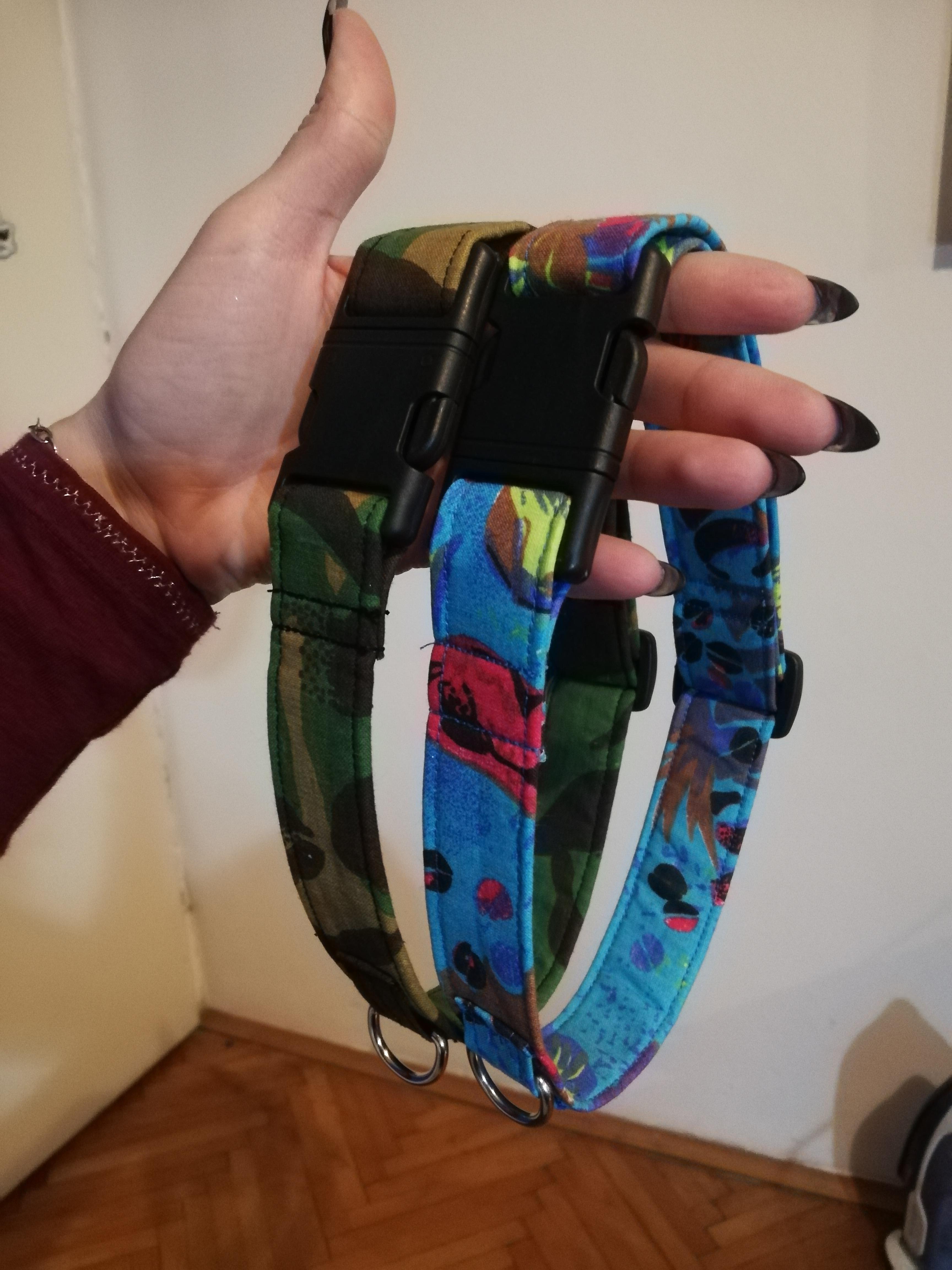 I hand made these collars for my good boy today ) r/crafts