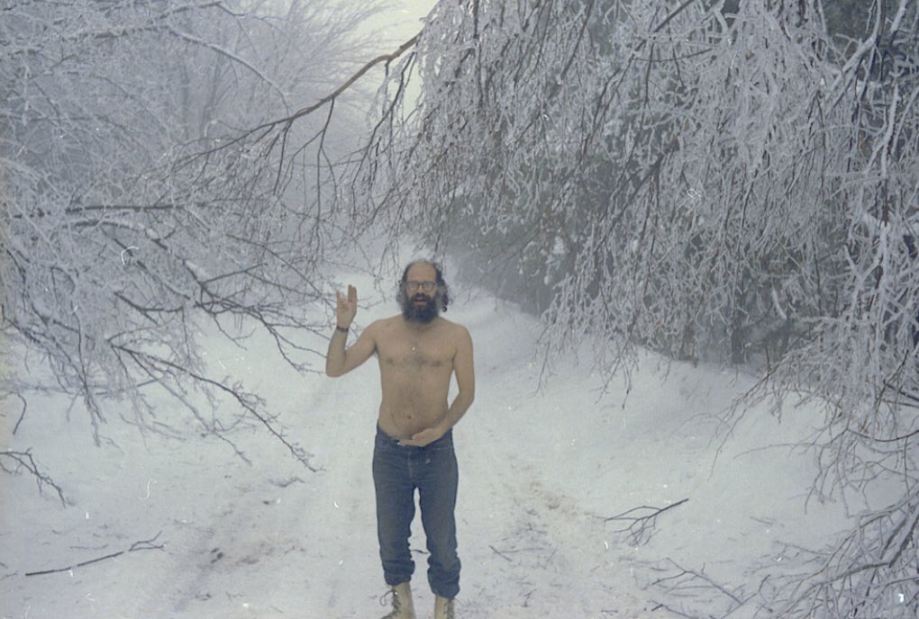Allen Ginsberg in Cherry Valley, New York, 1972 r/OldSchoolCool