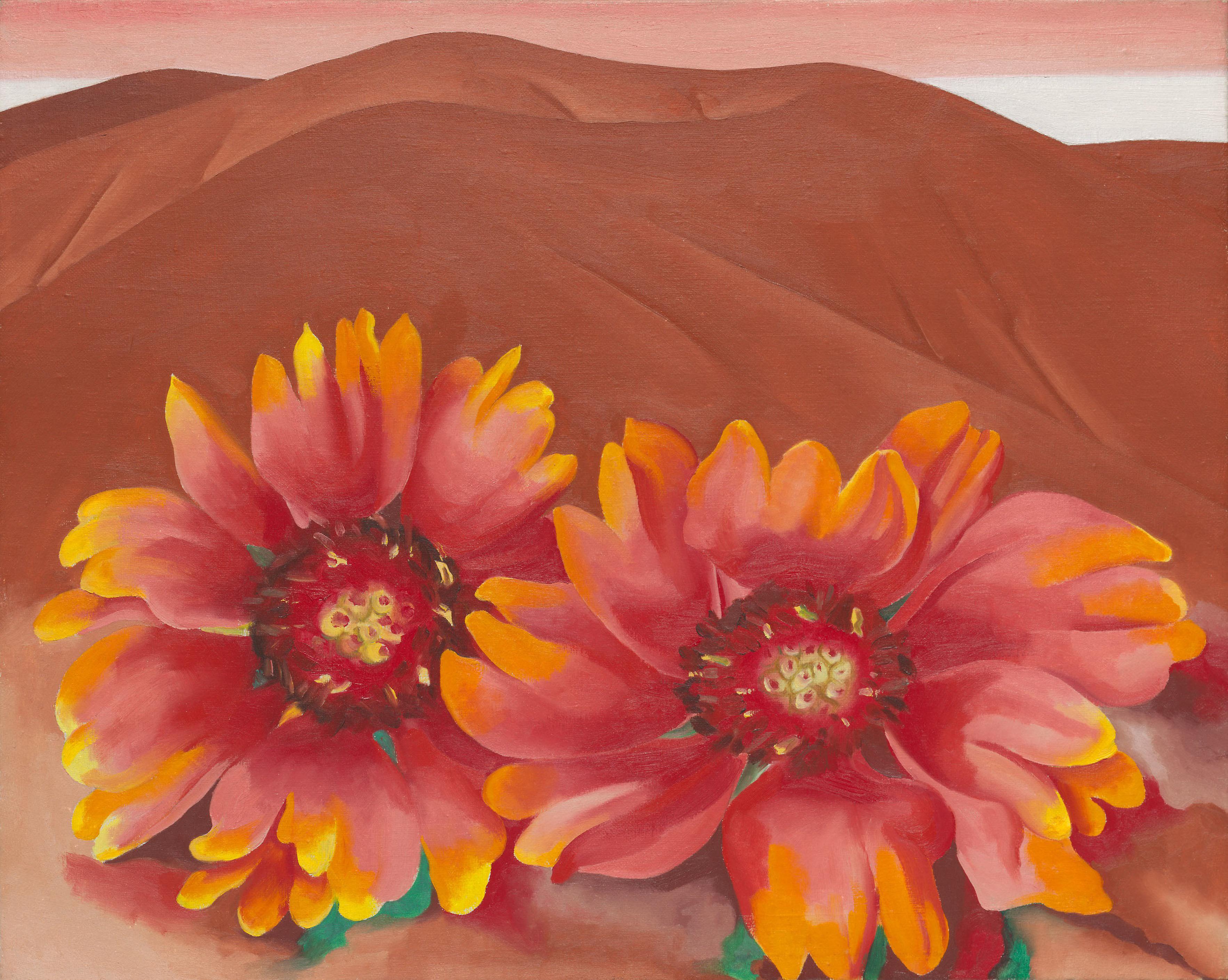 O'Keeffe Red Hills with Flowers (1937) r/museum