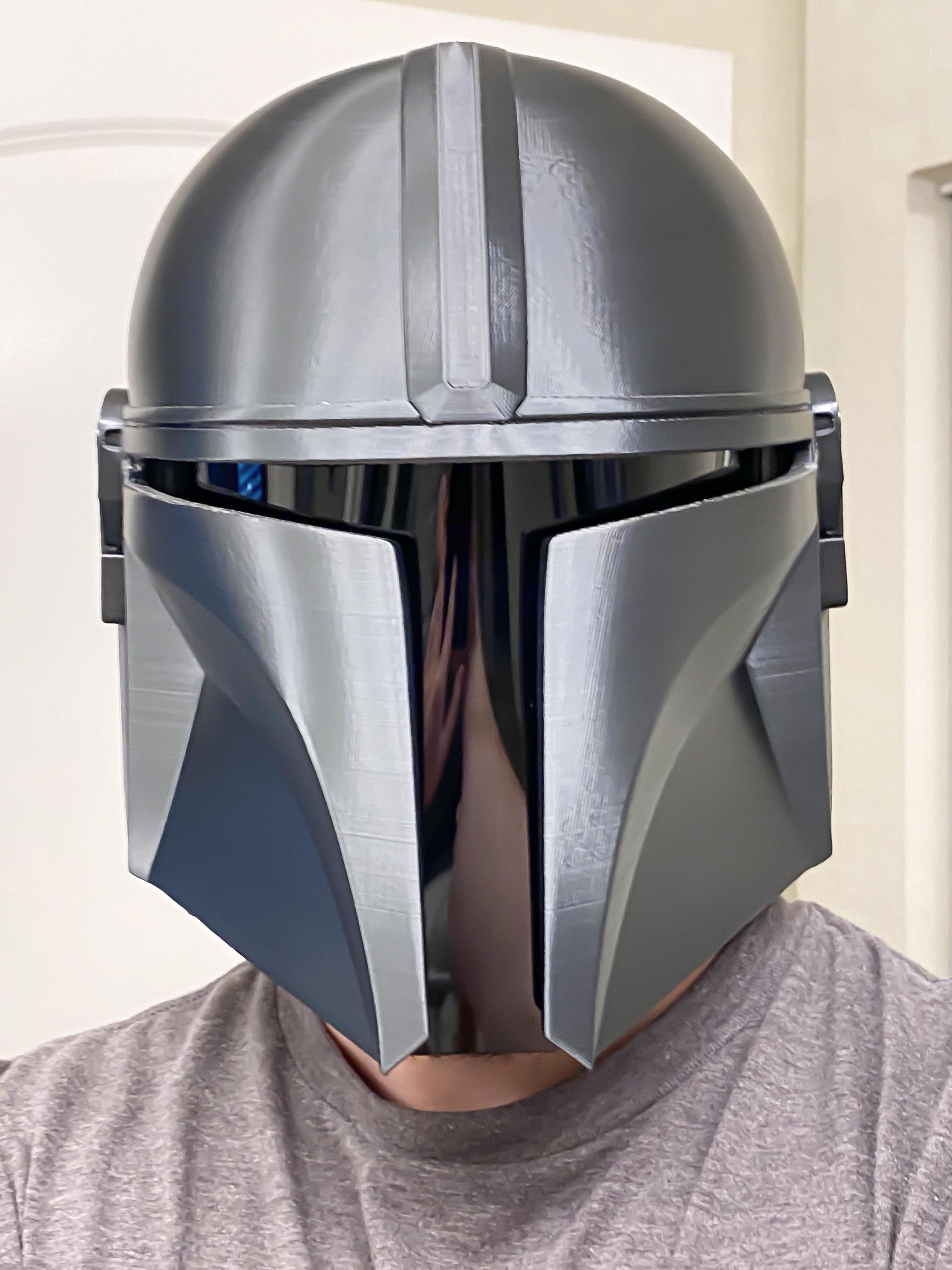 Figured I’d post my 3D printed Helmet here. 64 hour print using a Silk