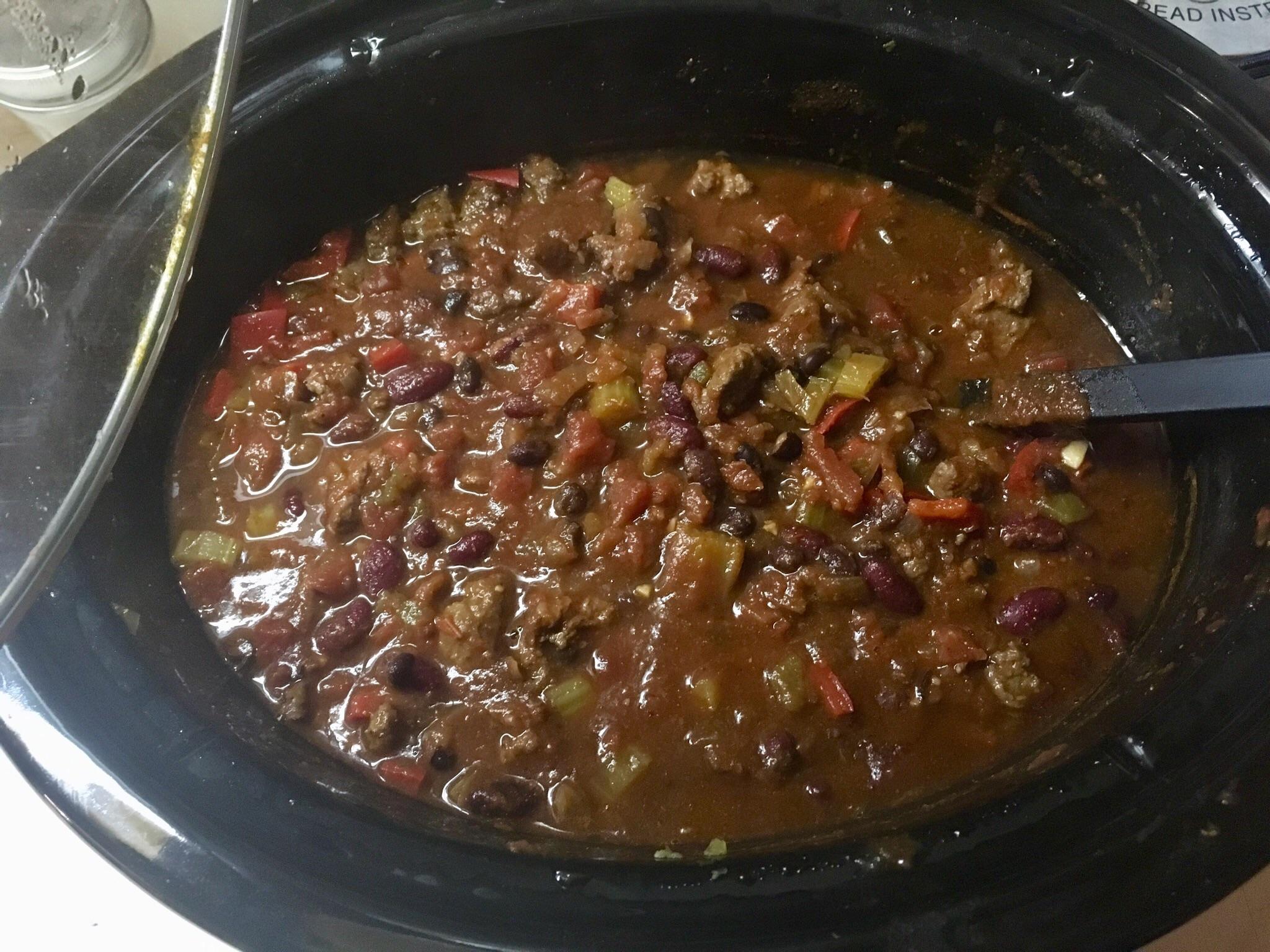 First time making moose meat chili r/slowcooking