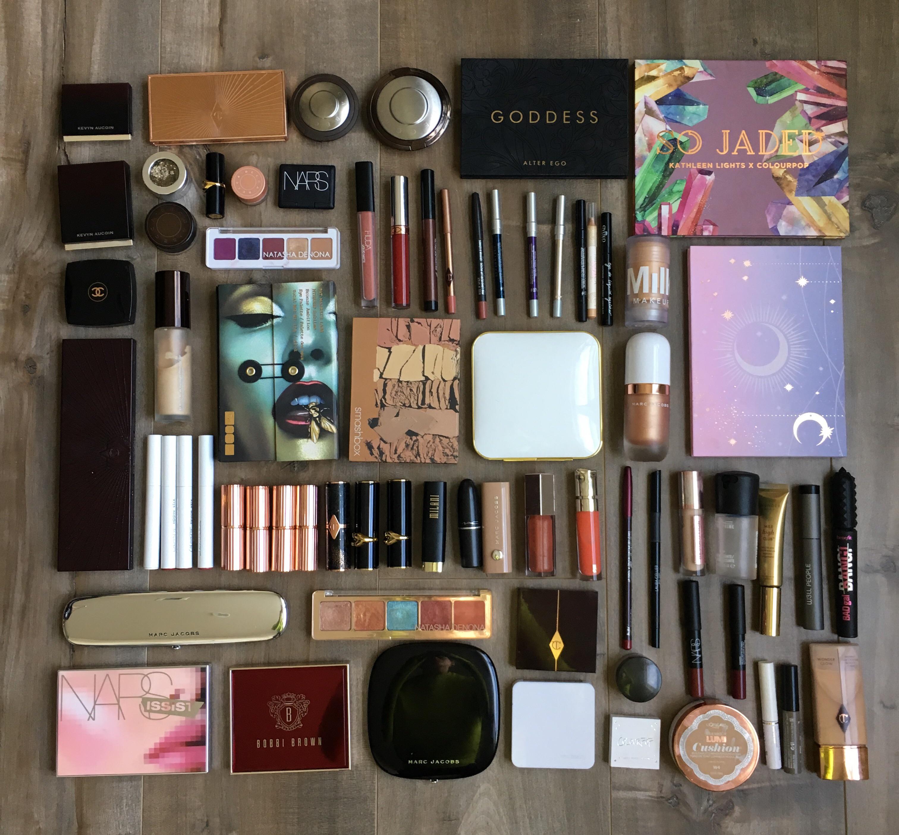 Current makeup collection. Trying the whole “no buy thing” again for