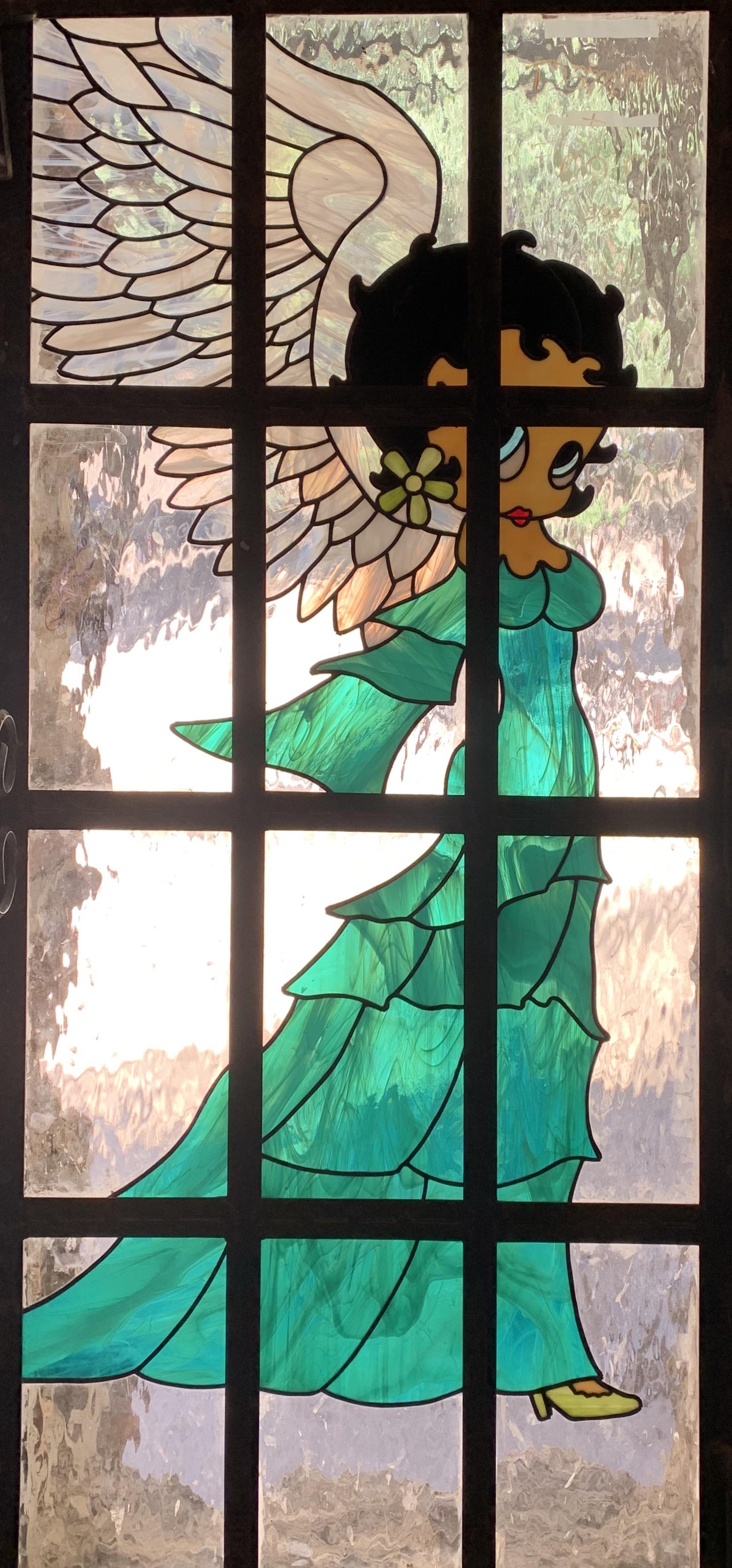 This stained glass Betty snoop at Castle in CO r