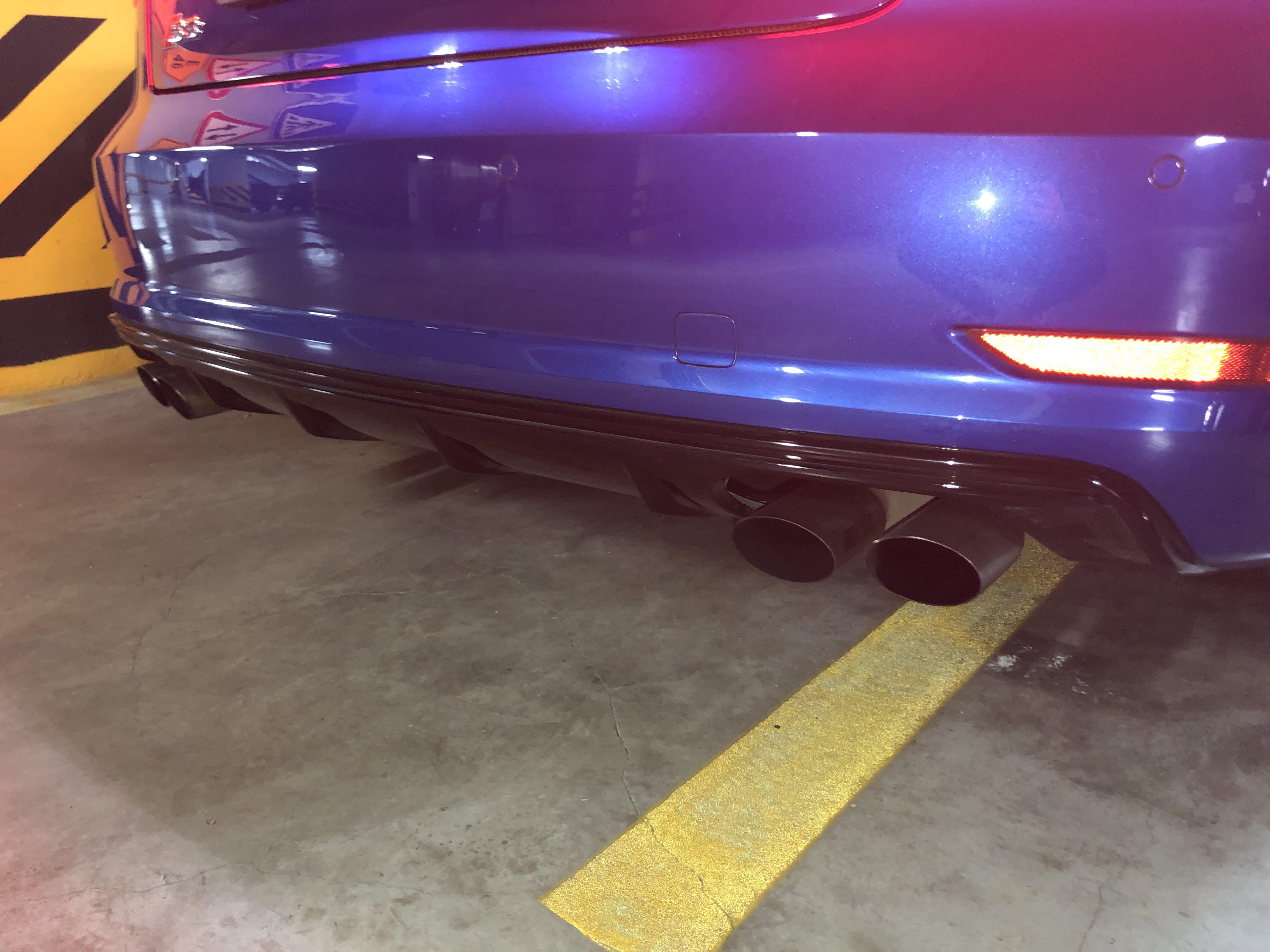 Took off the the exhaust tips to get them polished but it looks way