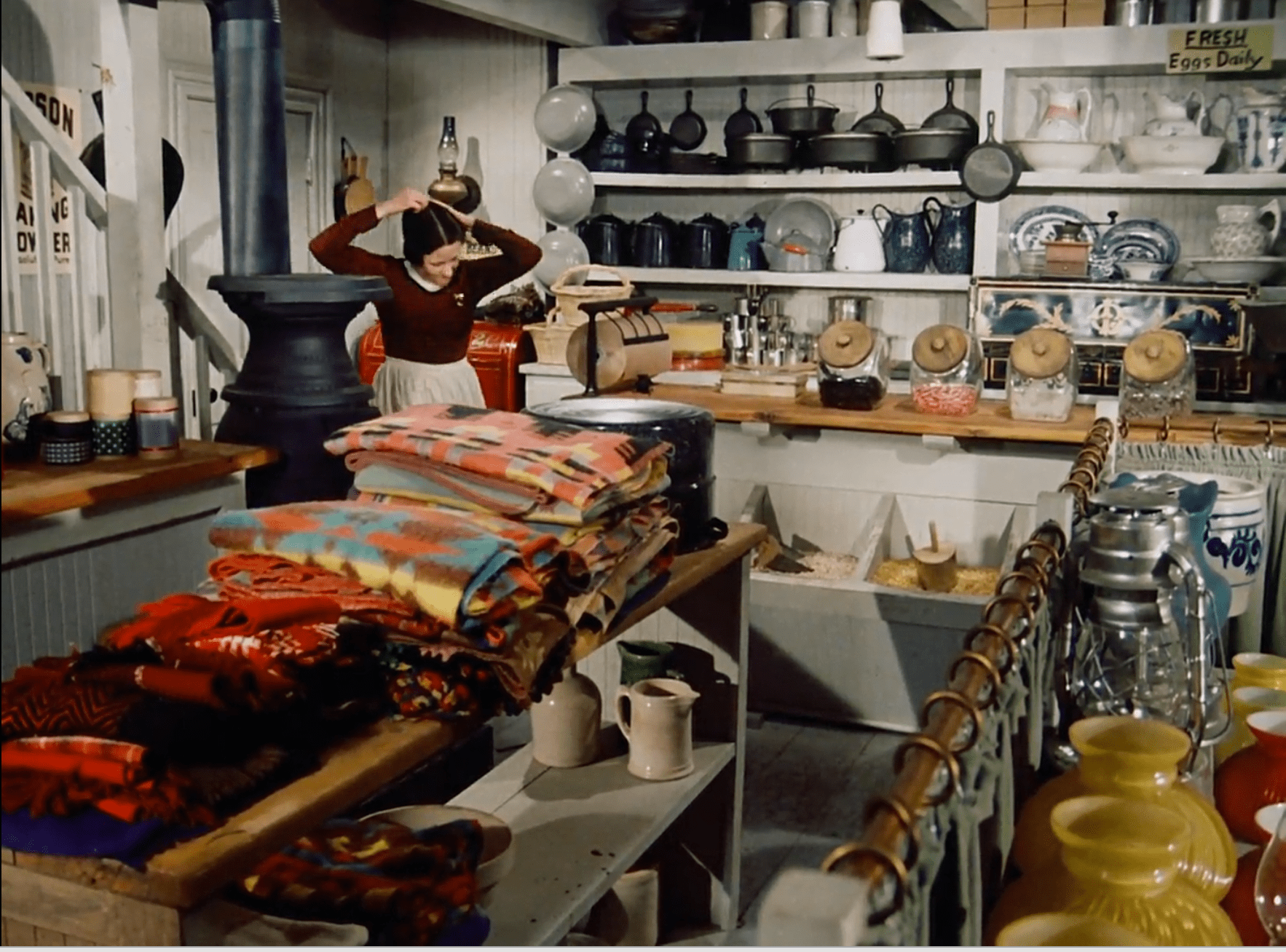 The Olseson Mercantile in Little House on the Prairie everything is