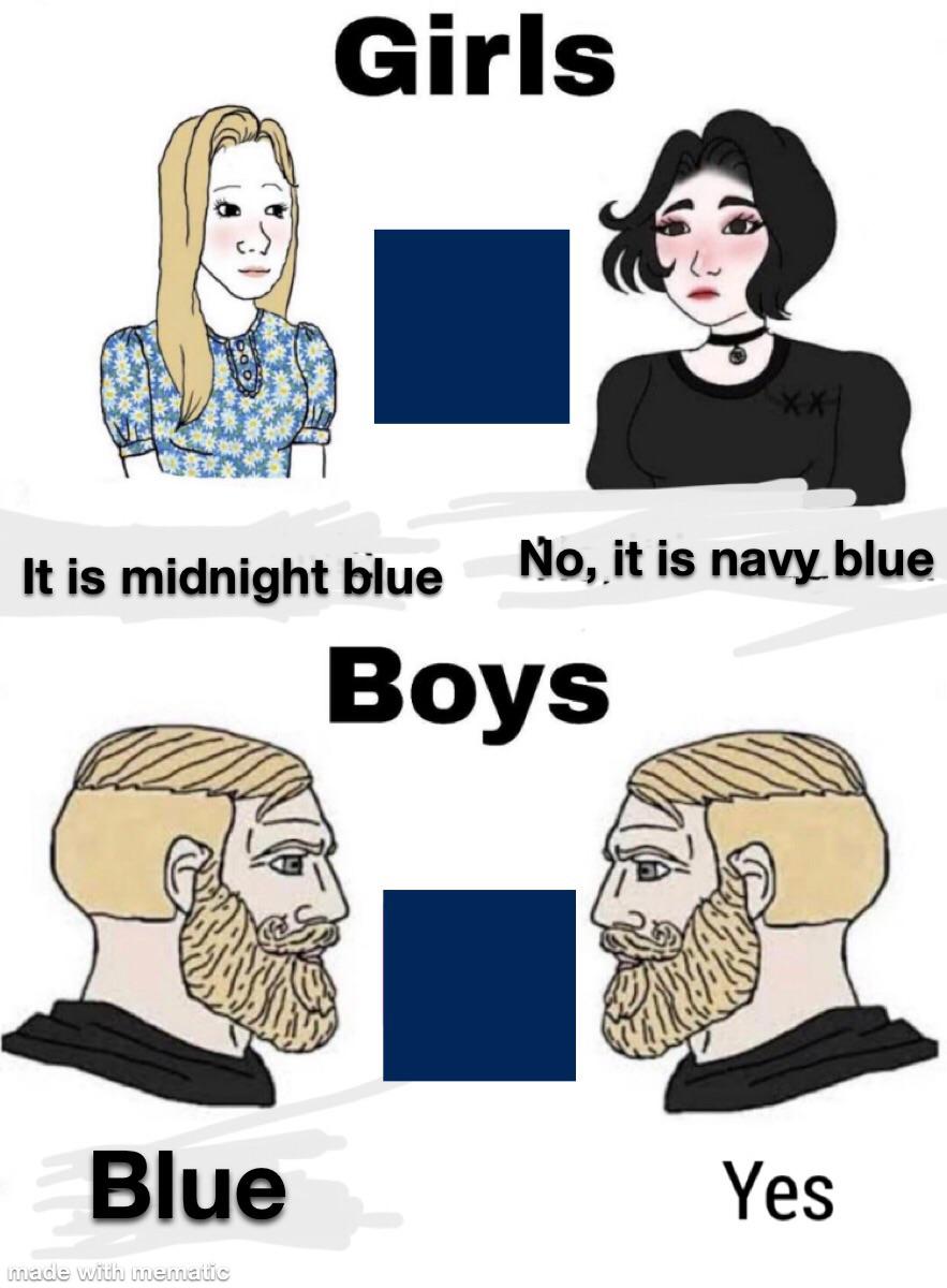 It is blue memes