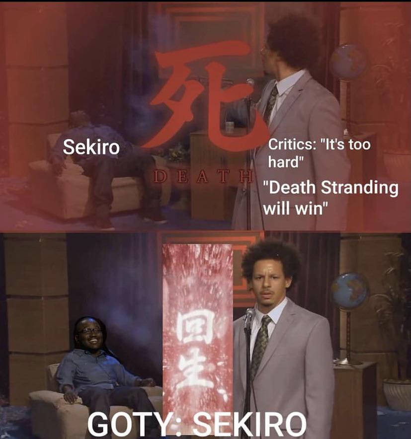 Found an Old Meme I Made when Sekiro won Game of the Year Sekiro