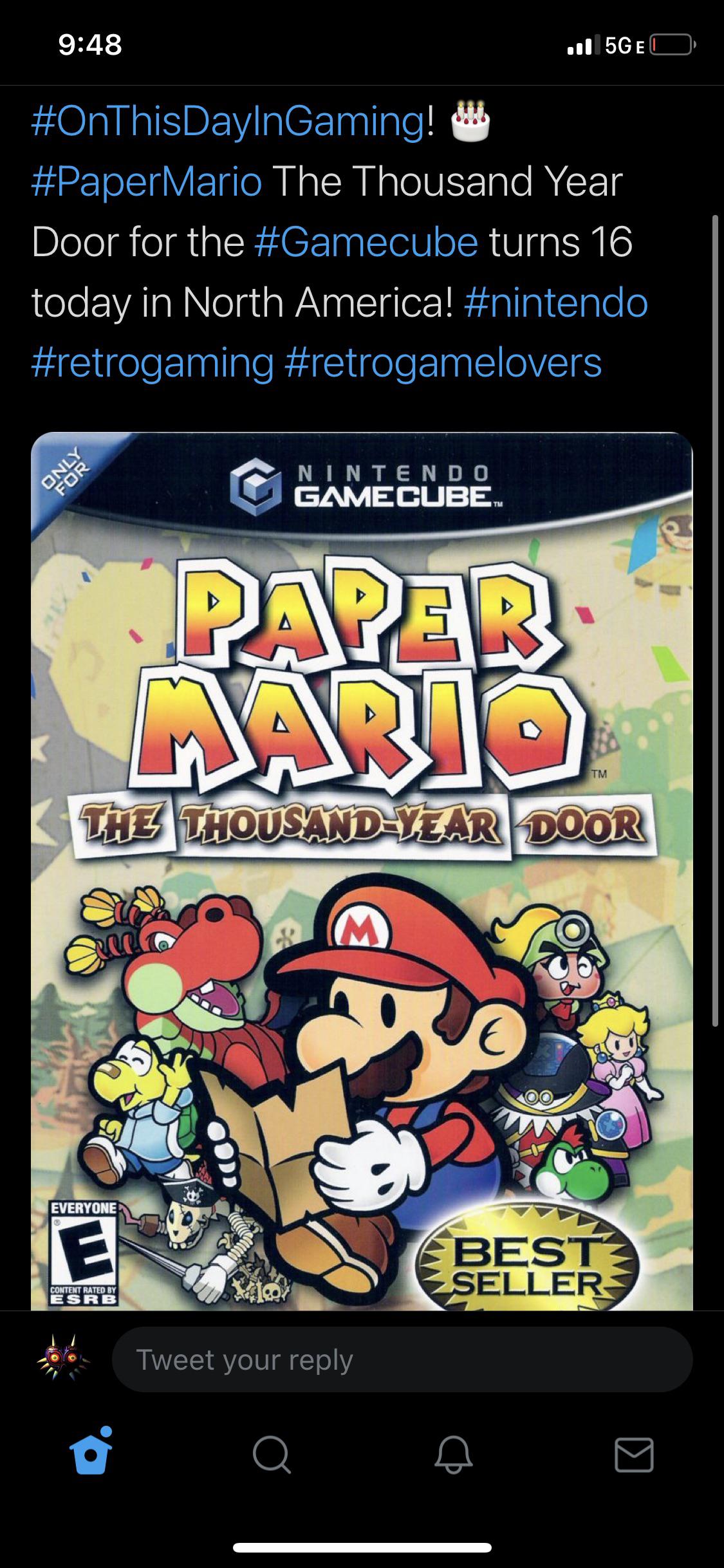 Happy birthday to the best Paper Mario game by a mile! r