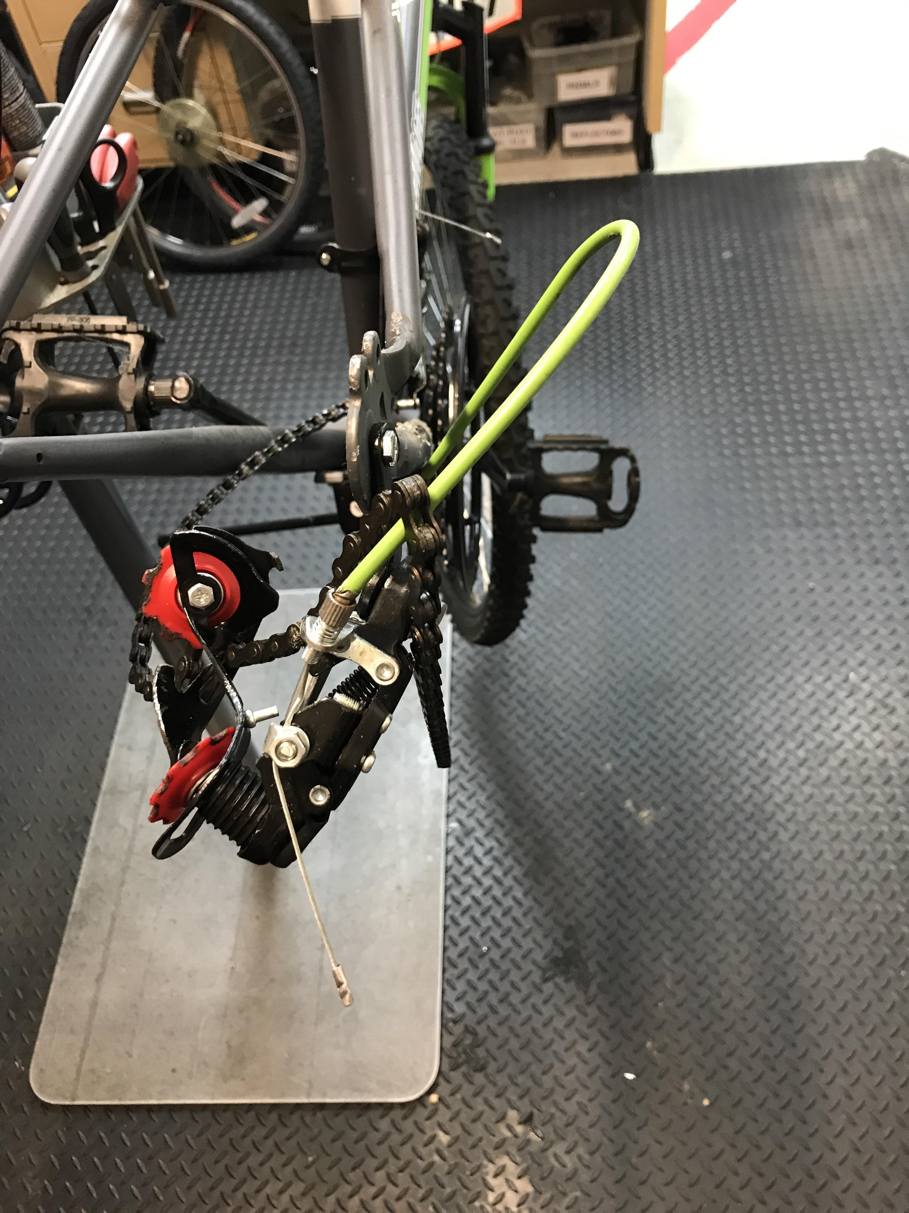 Someone just dropped this bike off at my shop claiming his derailleur