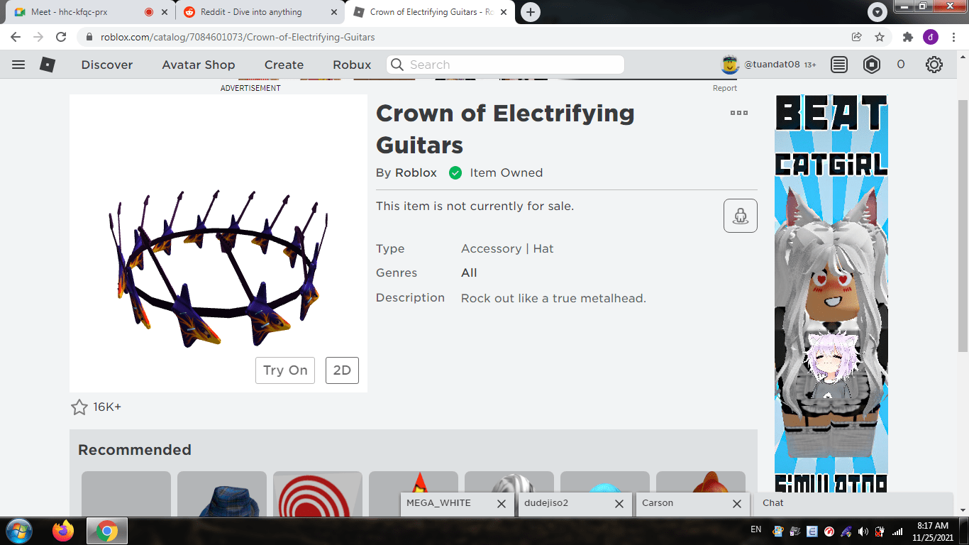 I was just checking out my Crown of Electrifying Guitars and WHAT THE F