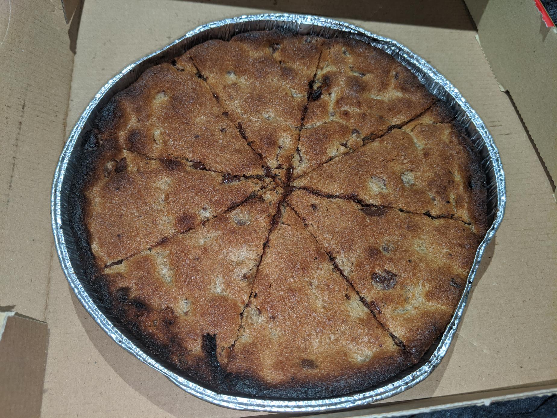 My papa johns Giant "Choc Chip" Cookie r/falseadvertising