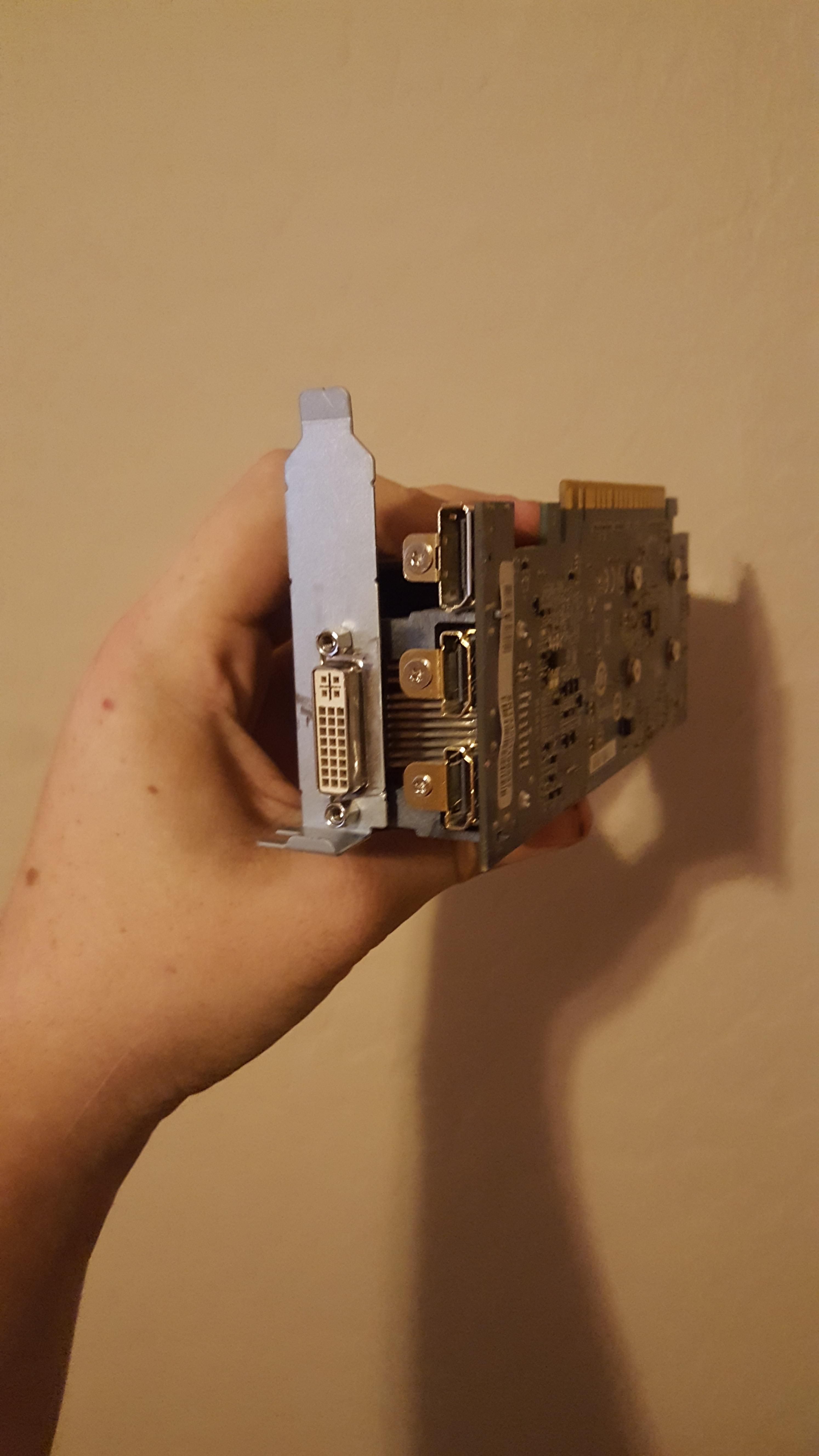 Needed to put a low profile gpu into a hp slim pc, but i didnt have the