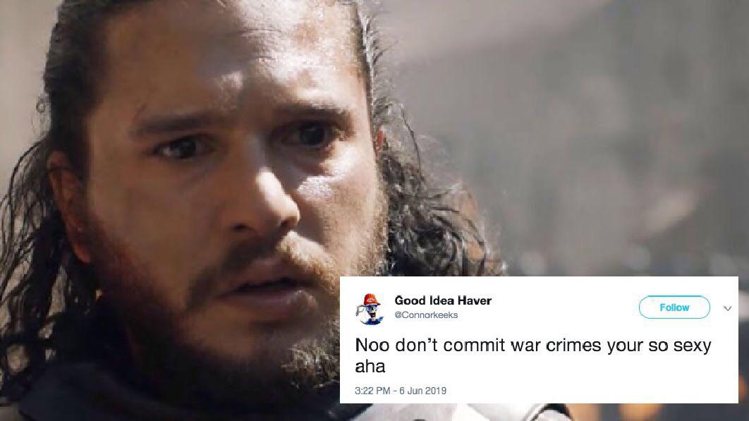 Jon watching Dany burn King’s Landing freefolk