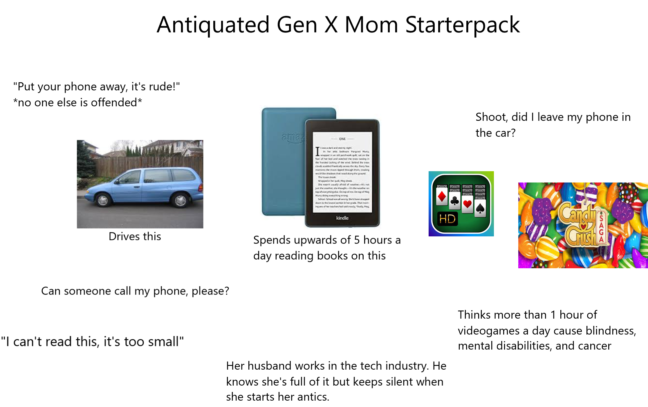 Antiquated Gen X Mom Starterpack r/starterpacks