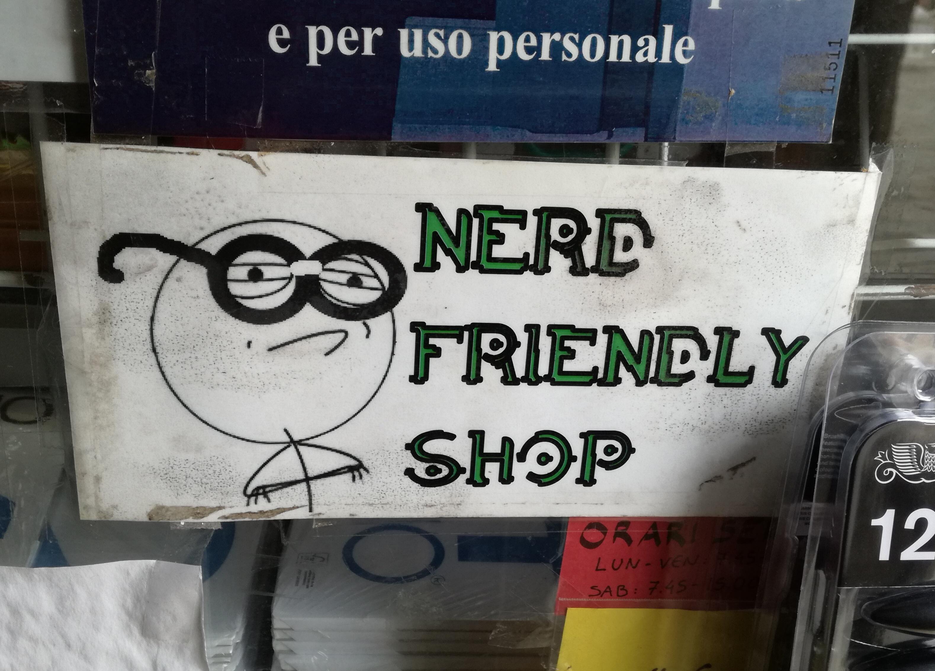 This sign in a stationery store in Venice r/FellowKids