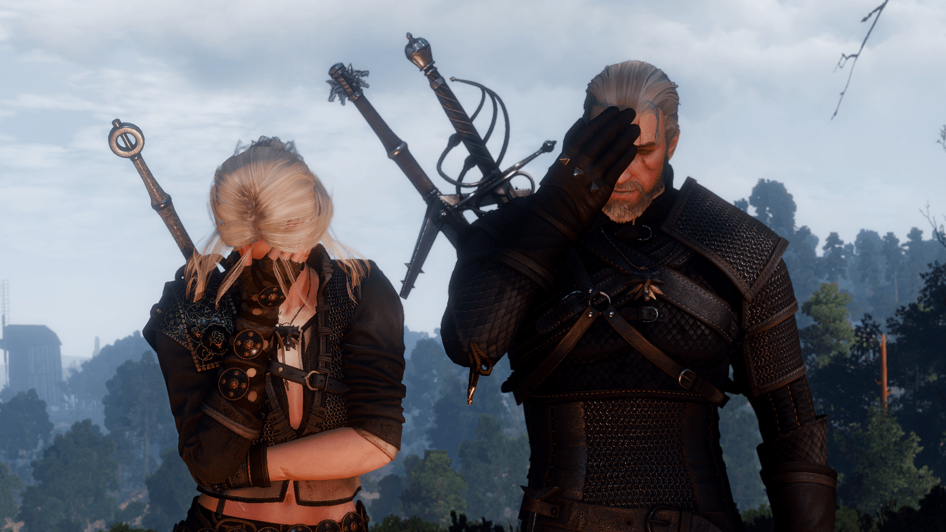 Double Facepalm (Ciri and Geralt) [SBUI MOD] witcher