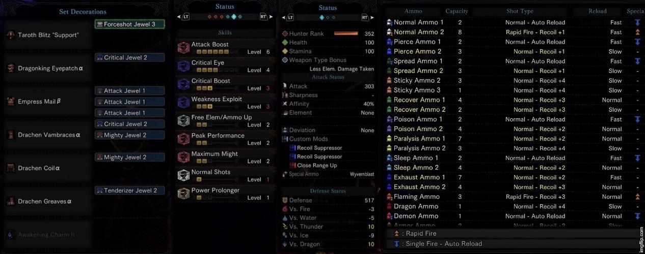 Taroth Blitz Support build MonsterHunter