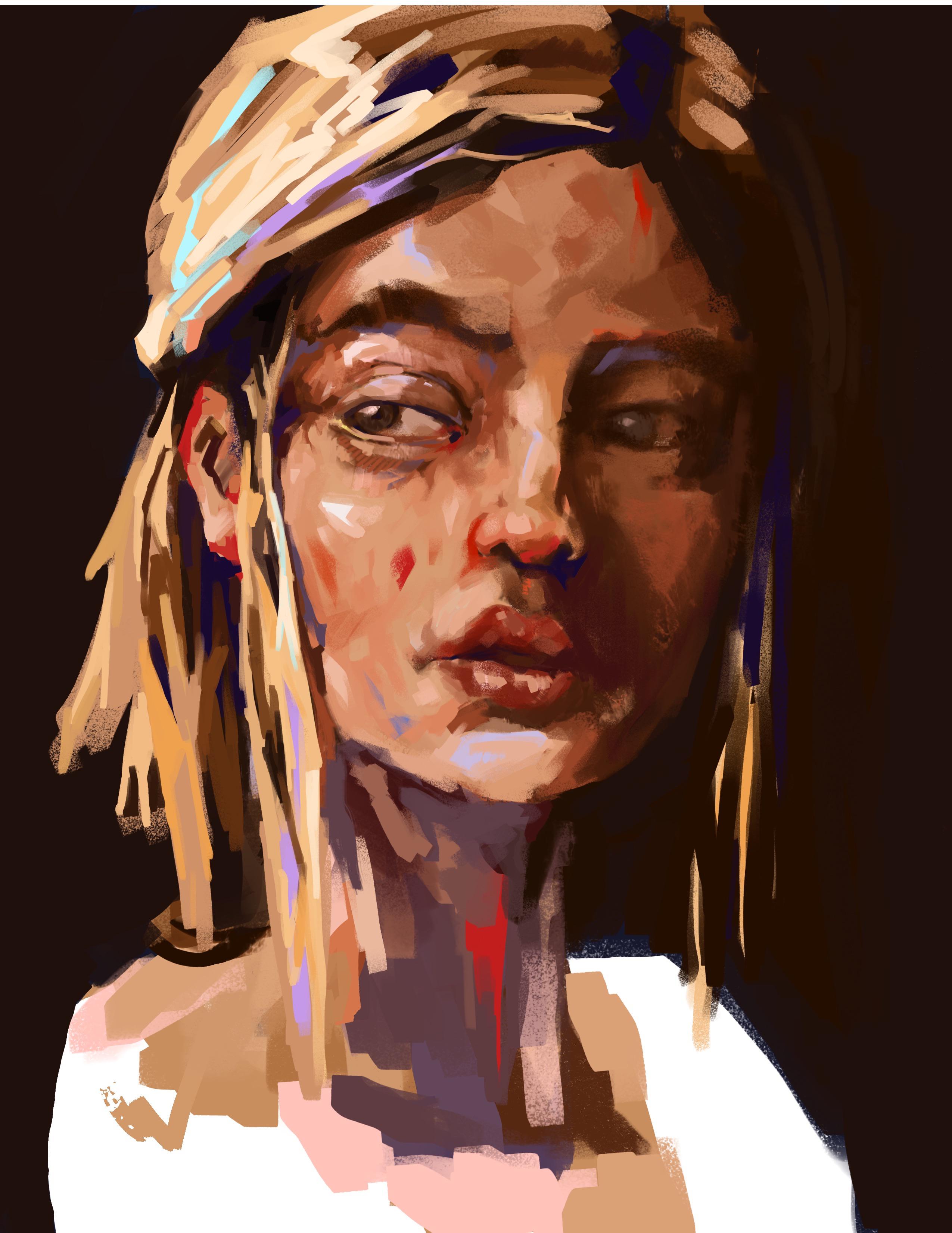 Trying to figure out how to add more texture to digital paintings drawing