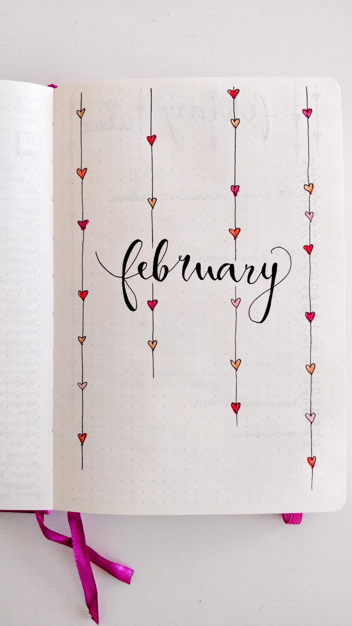 My february cover page! (inspo from Pinterest) r/bulletjournal
