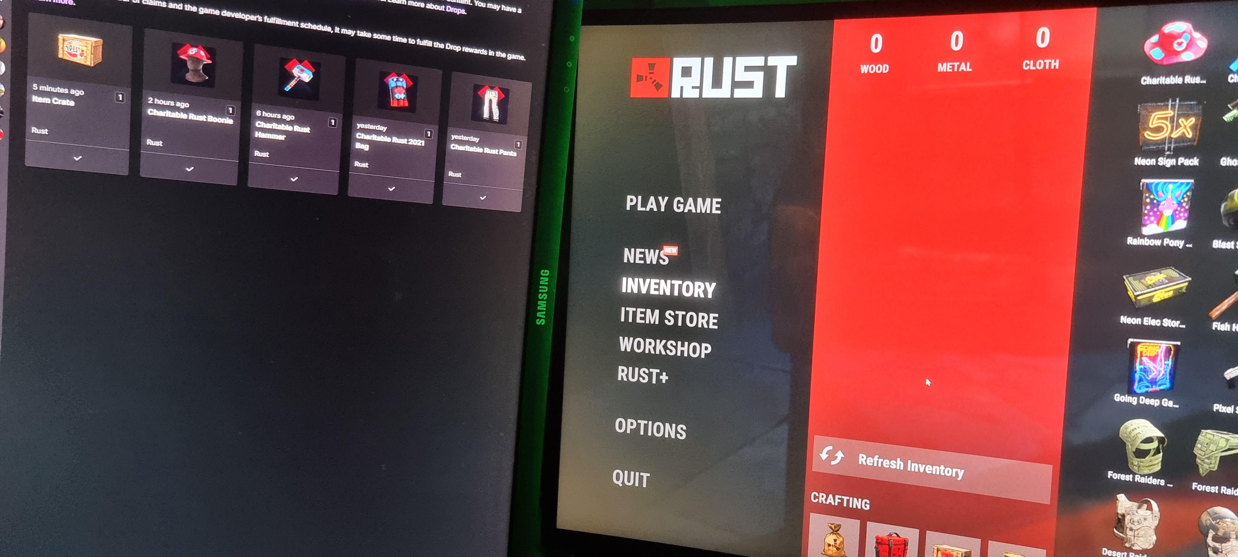 item crate not showing up in ingame inventory, what should i do? r