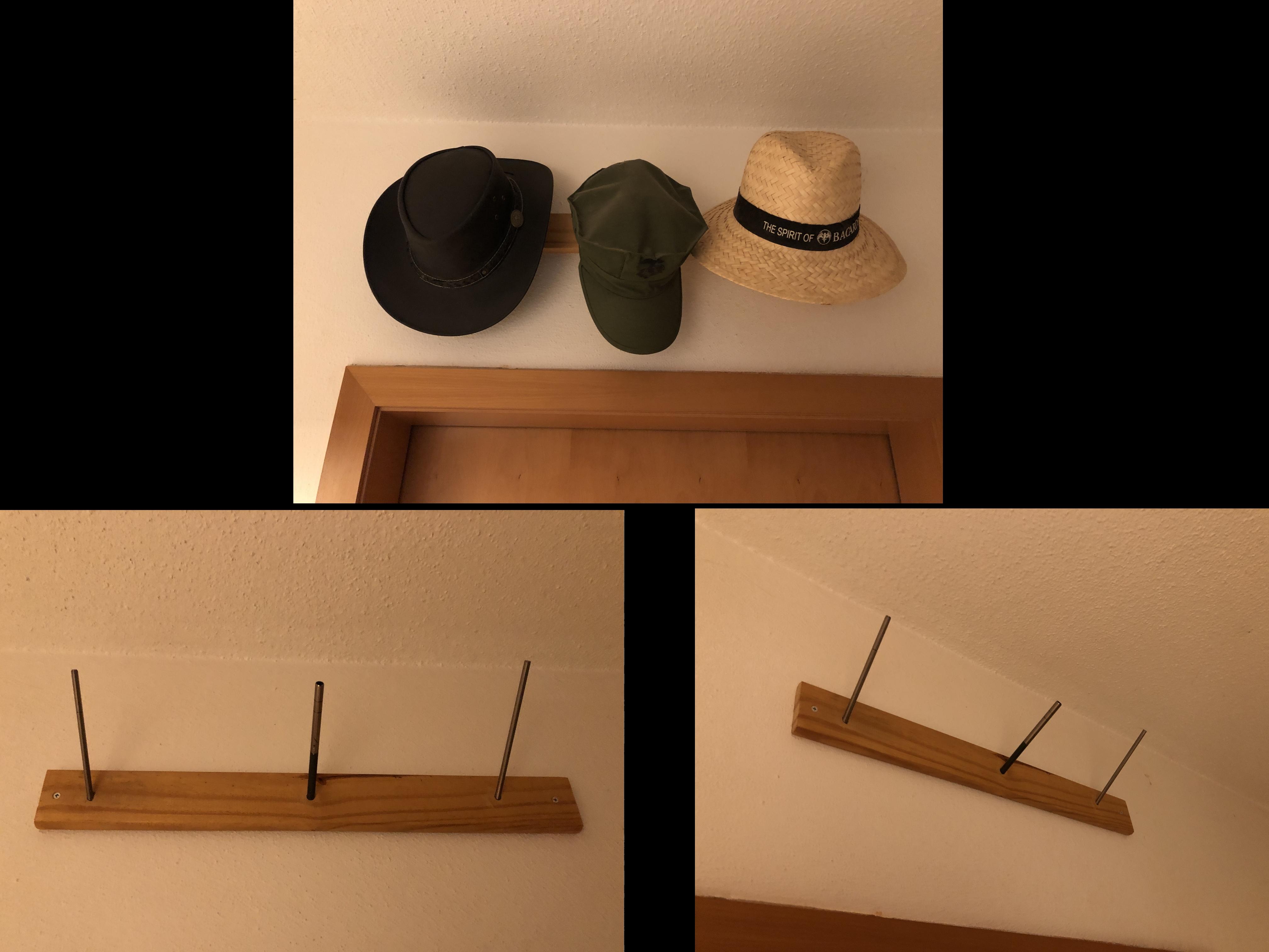 A Simple Wall Mounted Hat Rack r/woodworking