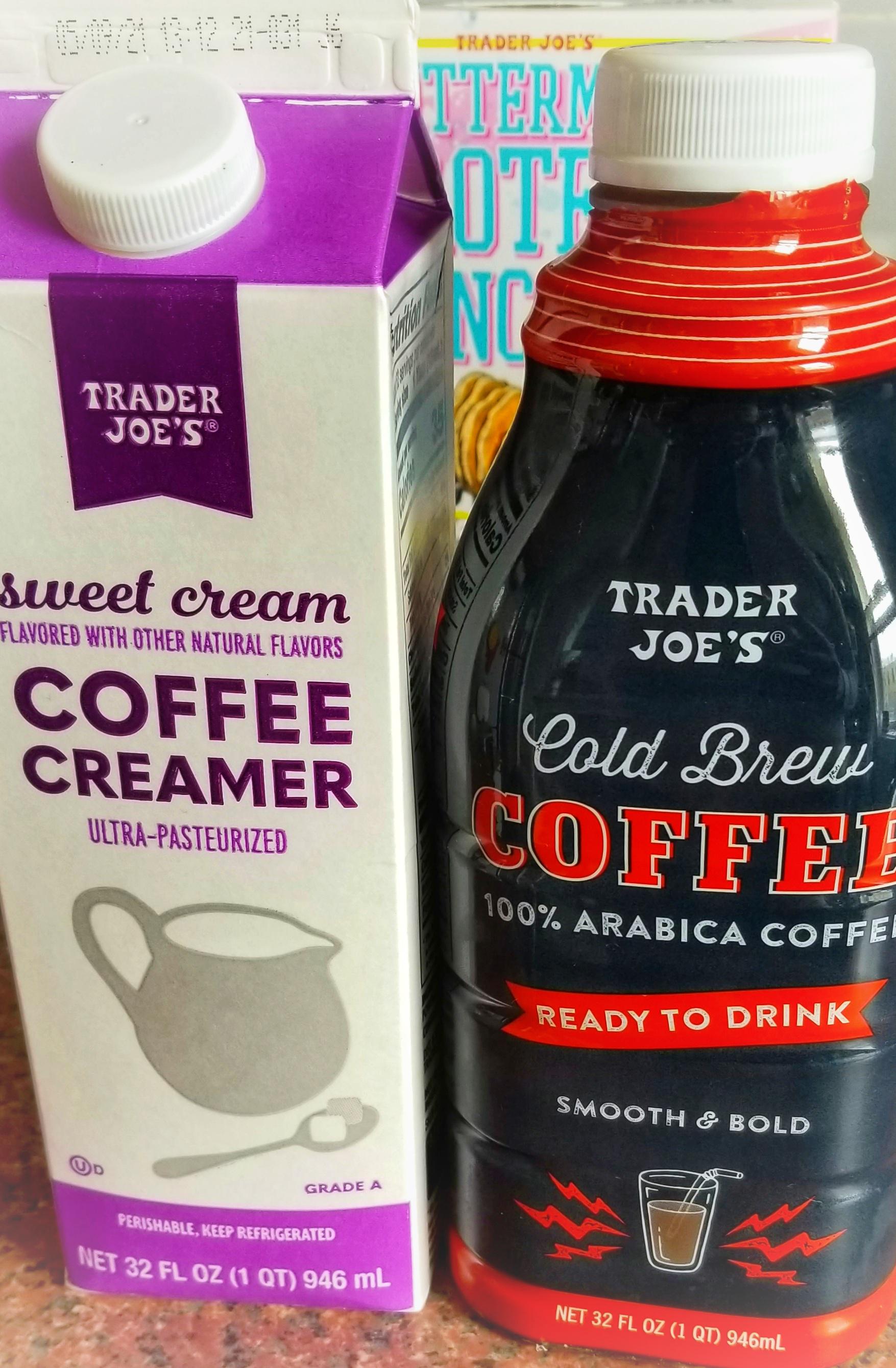 Sweet cream coffee creamer and the cold brew coffee is incredible r/traderjoes